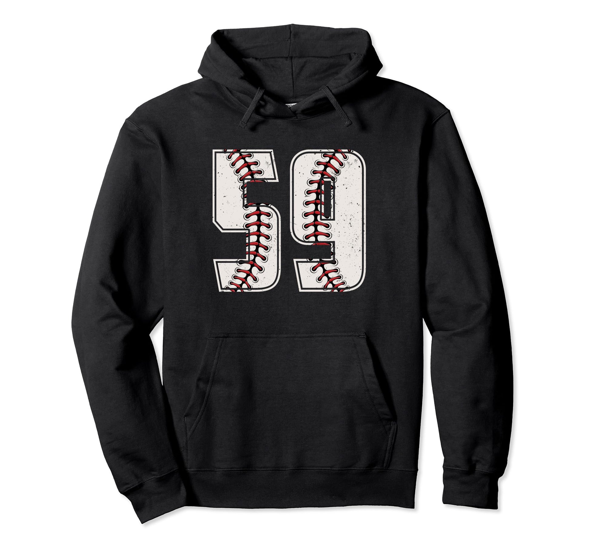 Baseball Player Number 59 Fifty Nine Hoodie - Trendy Graphic Men Women - T-Shirt, Sweatshirt, Hoodie