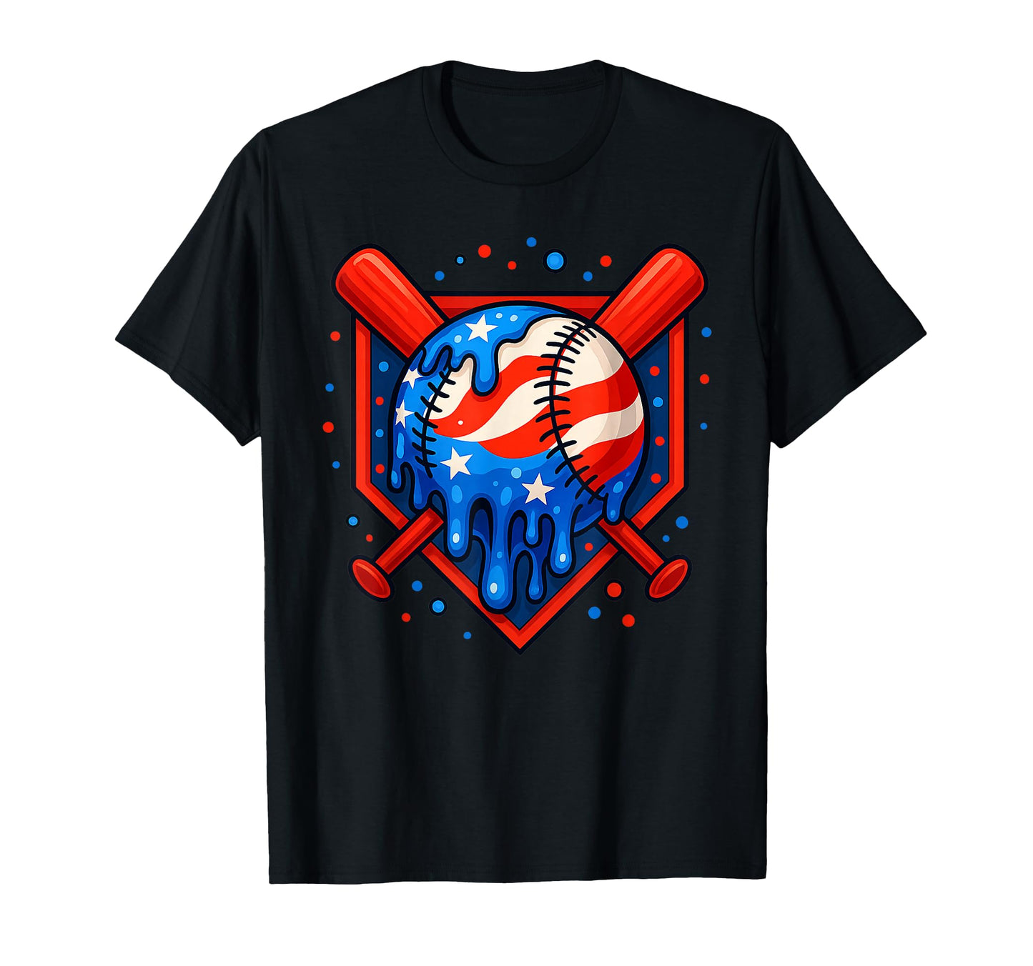 Baseball Home Plate Dripping Ice T-Shirt - Novelty Apparel for Adults - T-Shirt, Sweatshirt, Hoodie