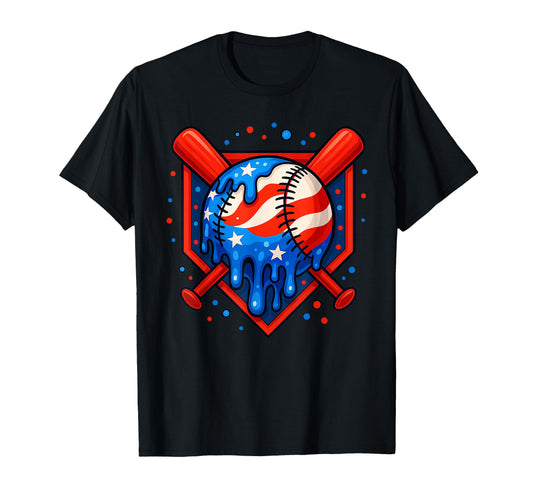Baseball Home Plate Dripping Ice T-Shirt - Novelty Apparel for Adults - T-Shirt, Sweatshirt, Hoodie