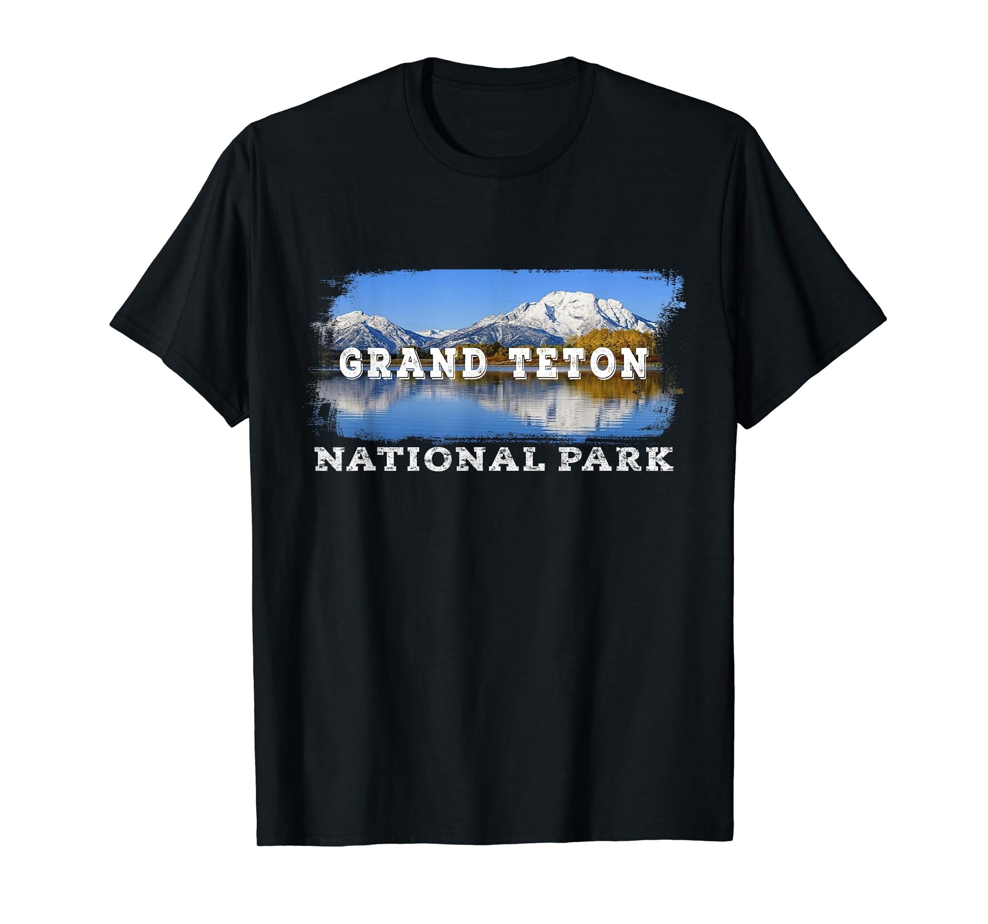 Grunge Grand Teton National Park Souvenir T-Shirt - Minimalist Print Unisex - T-Shirt, Sweatshirt, Hoodie