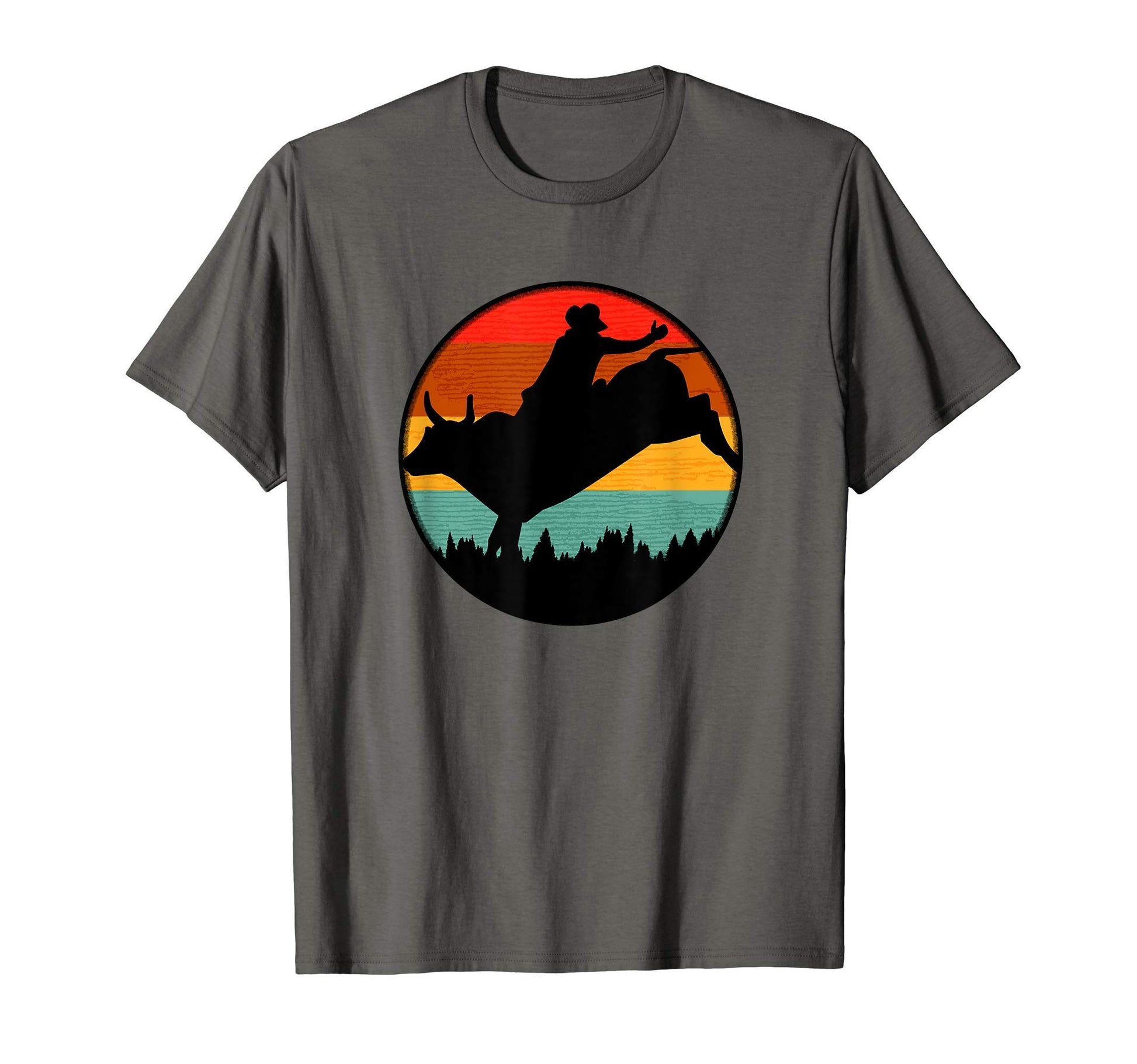 Western Bull Riding Cowboy T-Shirt - Custom Art Print Unisex - T-Shirt, Sweatshirt, Hoodie