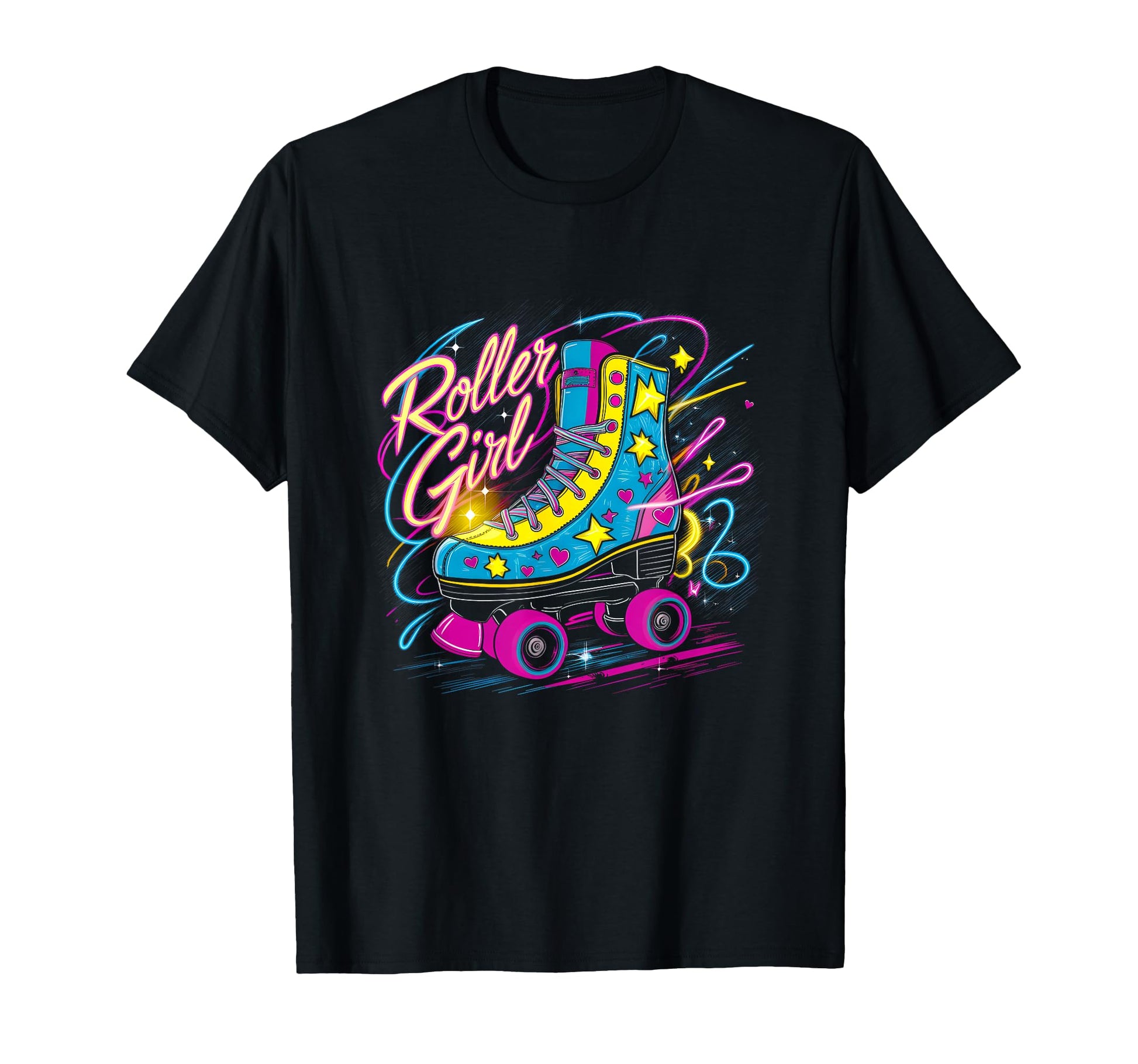 Roller Skater Skating 70S 80S 90S T-Shirt - Custom Art Print for Adults - T-Shirt, Sweatshirt, Hoodie