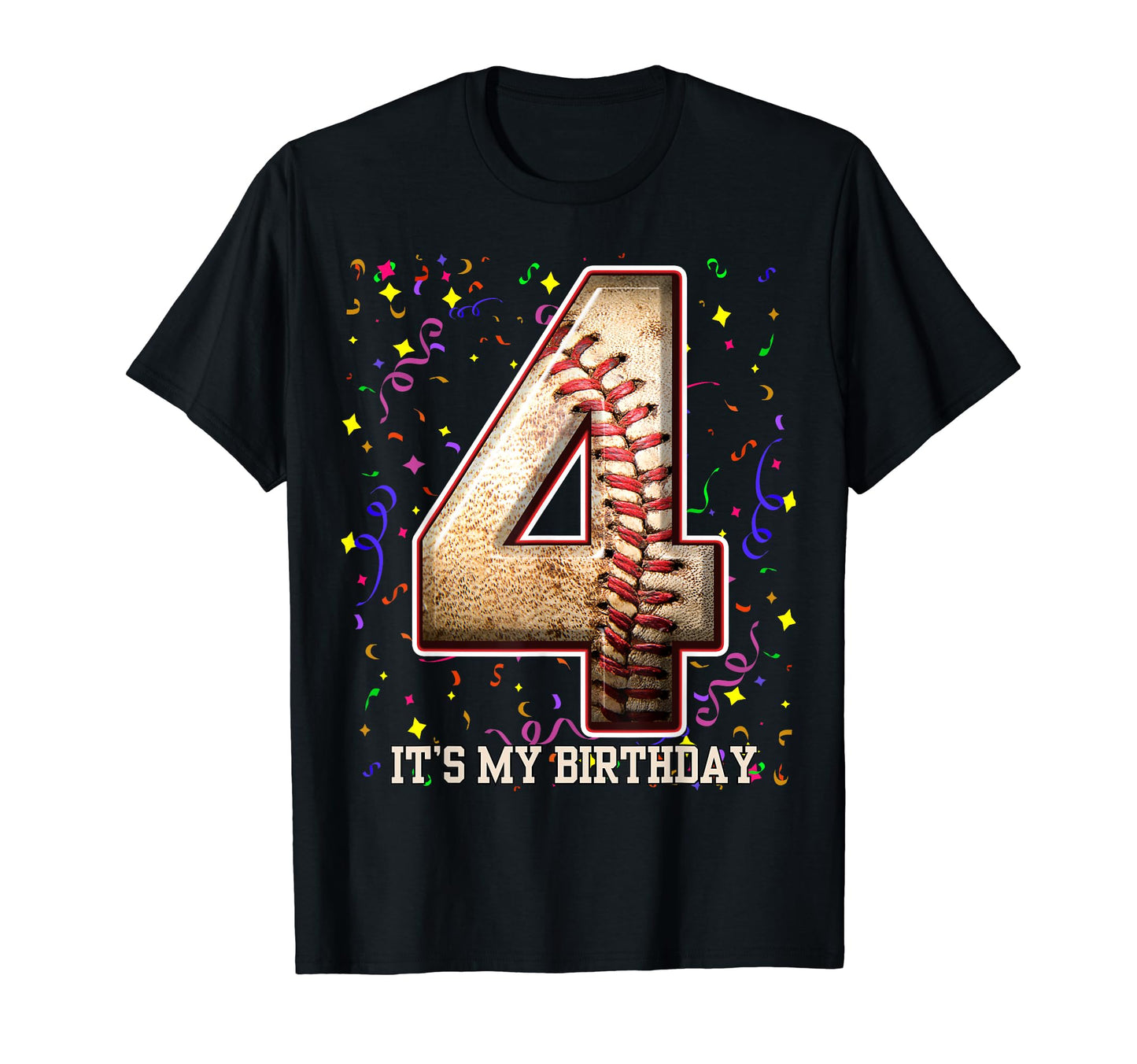 4 Years Old Baseball Play My 4Th T-Shirt - Unique Graphic for Adults - T-Shirt, Sweatshirt, Hoodie