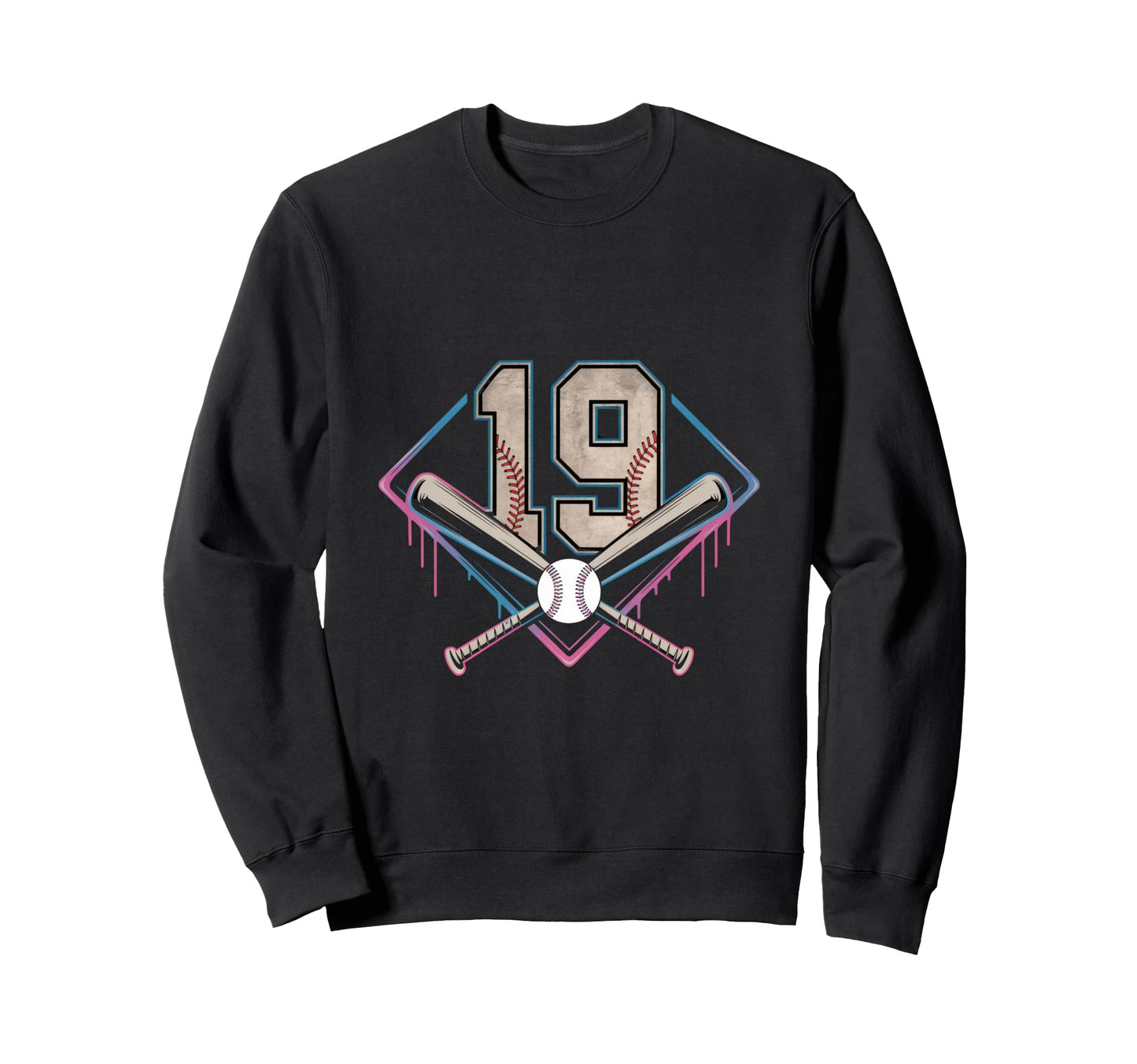 Baseball Home Ice Cream 19Th Sweatshirt - Trendy Graphic Men Women - T-Shirt, Sweatshirt, Hoodie