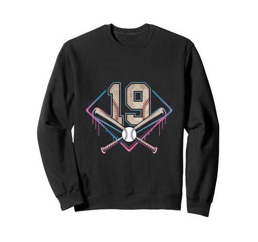 Baseball Home Ice Cream 19Th Sweatshirt - Trendy Graphic Men Women - T-Shirt, Sweatshirt, Hoodie