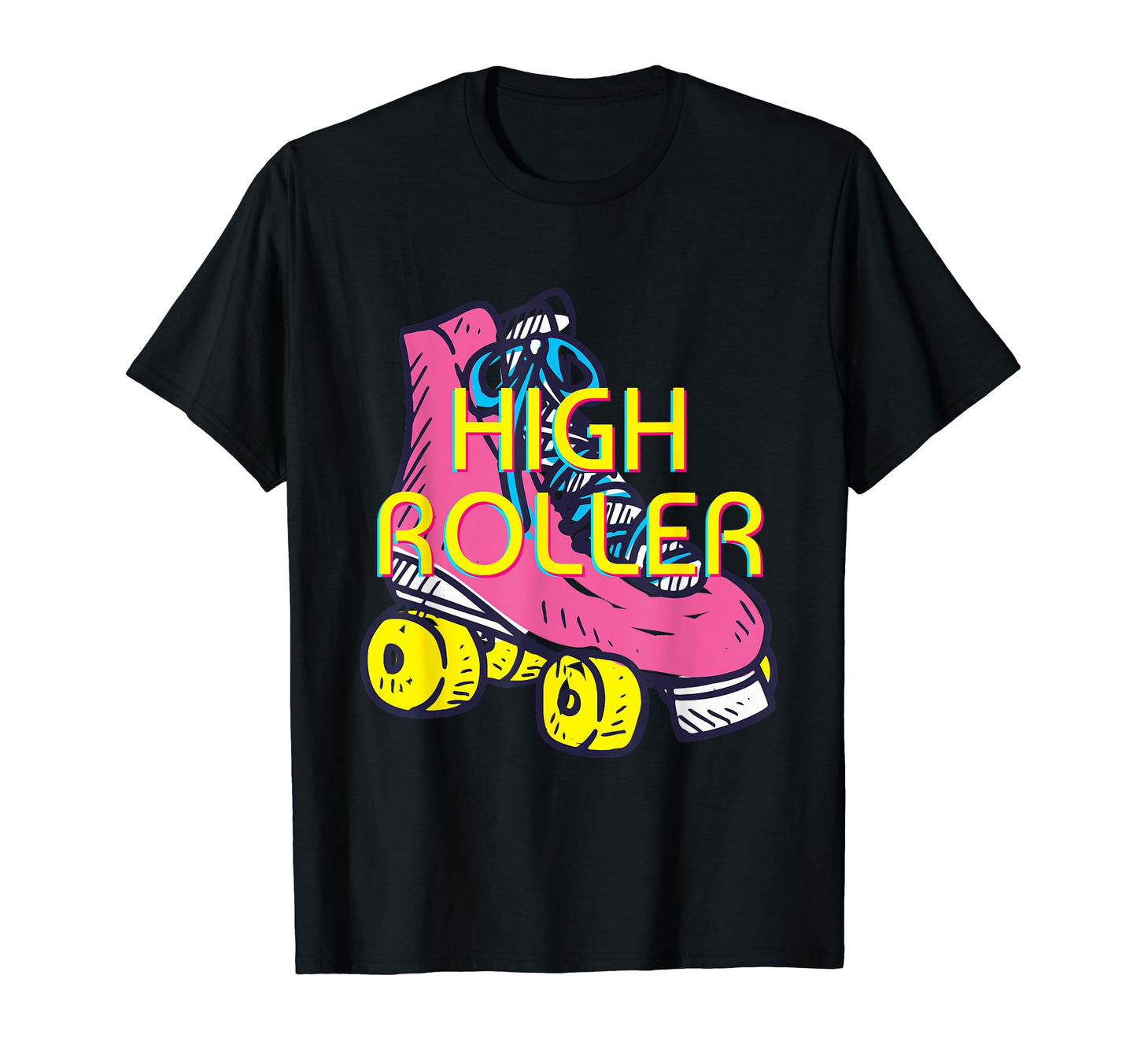 High Roller Skating Roller Derby Skates T-Shirt - Aesthetic Graphic Unisex - T-Shirt, Sweatshirt, Hoodie