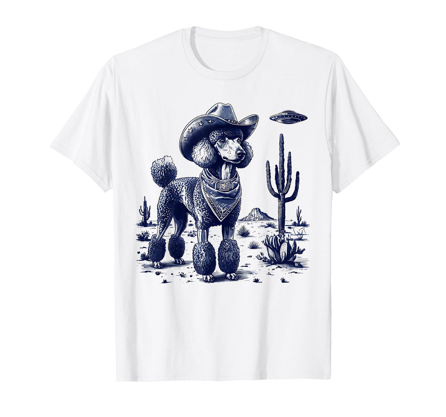 90S Western Cowboy Poodle Dog Desert T-Shirt - Trendy Graphic Men Women - T-Shirt, Sweatshirt, Hoodie