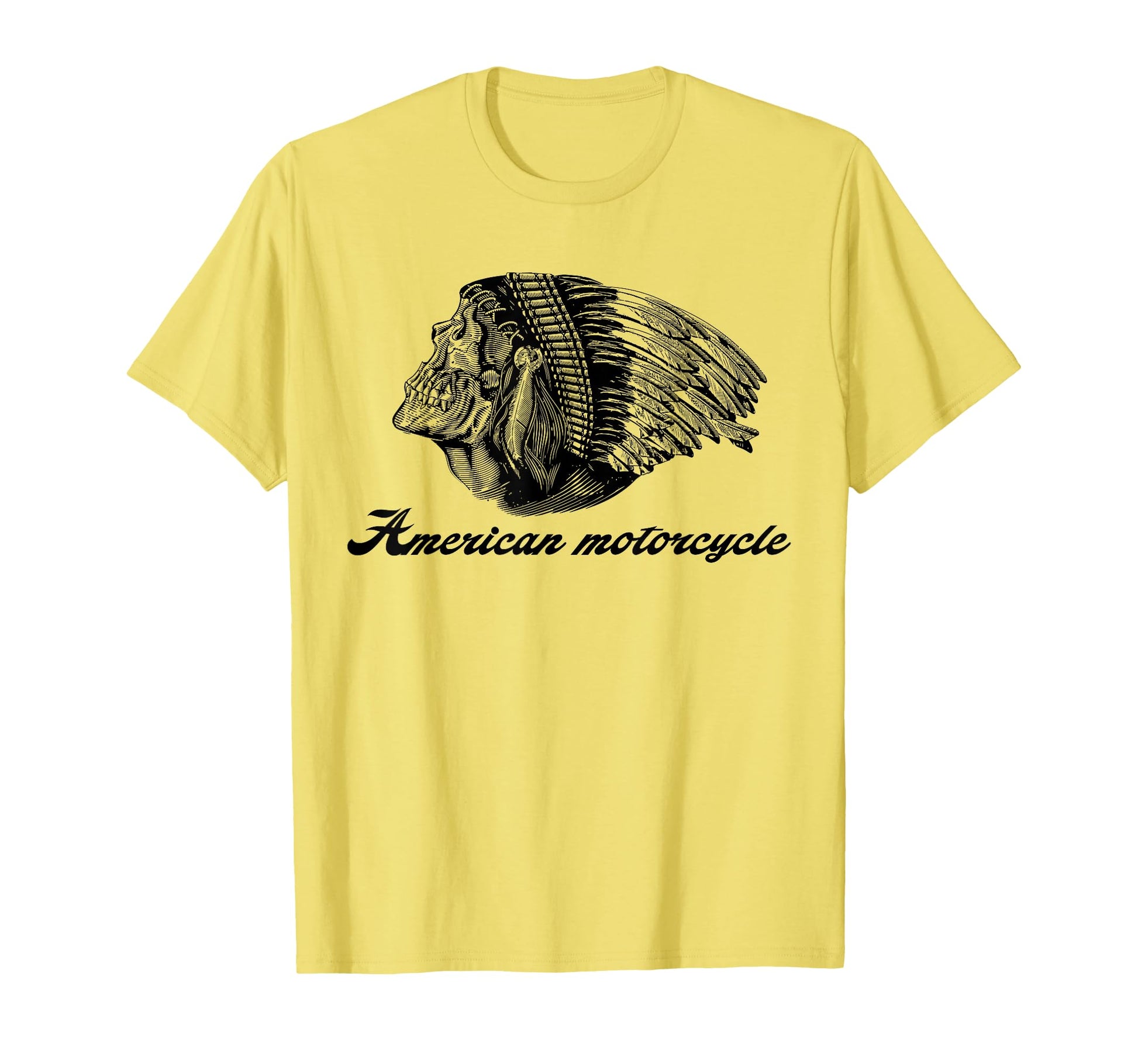 American Motorcycle Skull Native T-Shirt - Aesthetic Graphic for Adults - T-Shirt, Sweatshirt, Hoodie