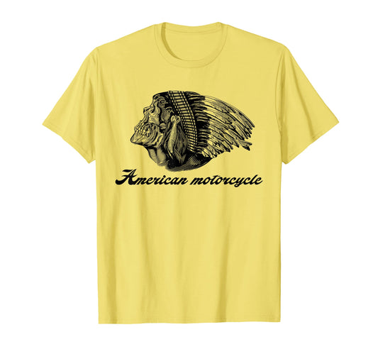 American Motorcycle Skull Native T-Shirt - Aesthetic Graphic for Adults - T-Shirt, Sweatshirt, Hoodie