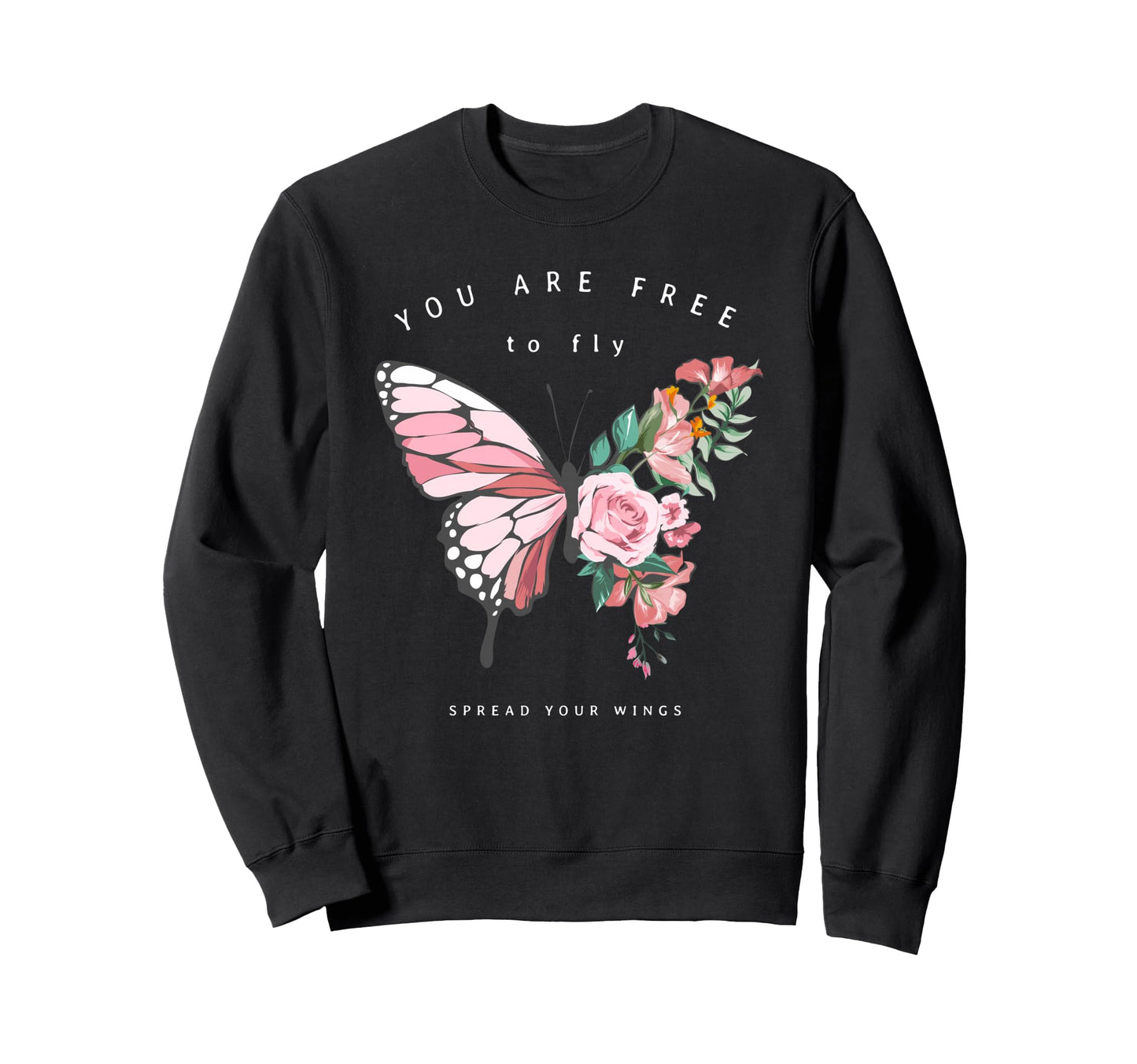 Butterfly Y2K Grunge Aesthetic Sweatshirt - Fun Novelty Design for Adults - T-Shirt, Sweatshirt, Hoodie