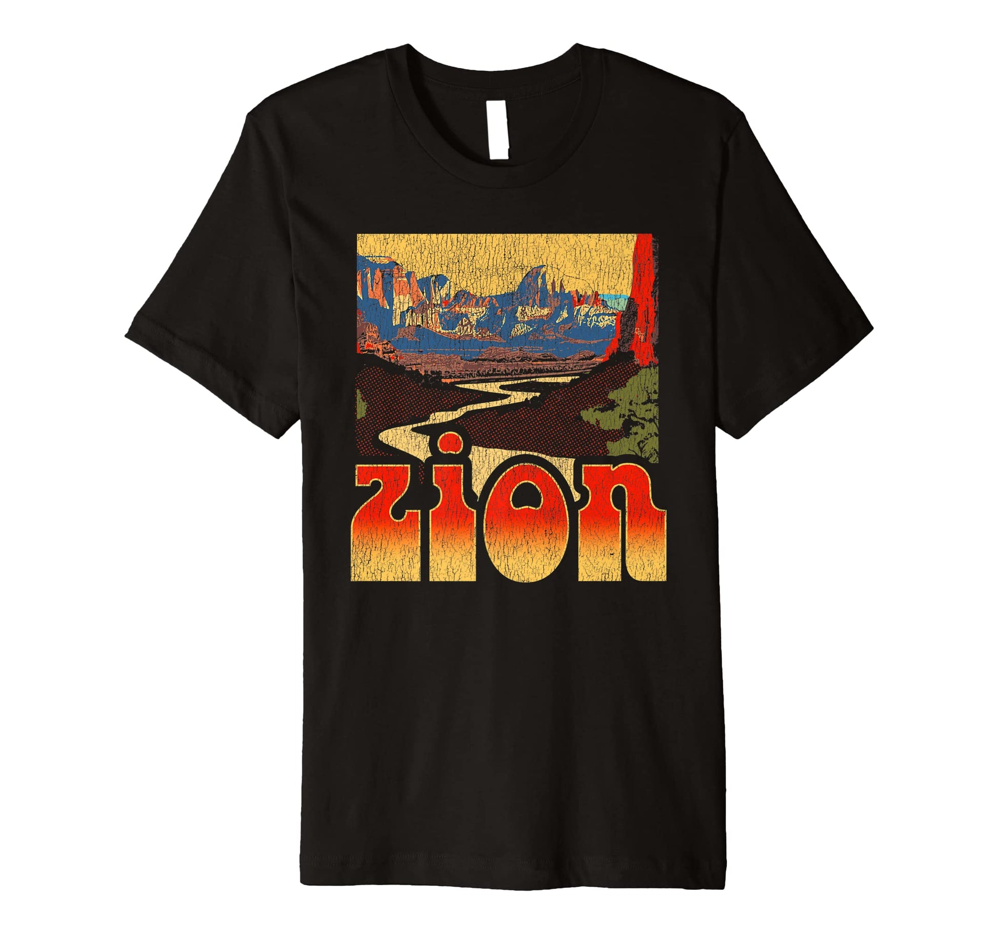 Zion National Park Distressed 90S T-Shirt - Aesthetic Graphic Unisex - T-Shirt, Sweatshirt, Hoodie
