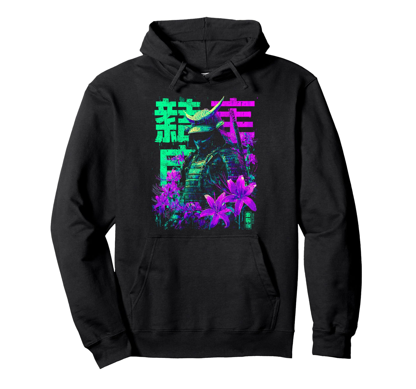 Japanese Streetwear Blossom Samurai Hoodie - Minimalist Print for Adults - T-Shirt, Sweatshirt, Hoodie