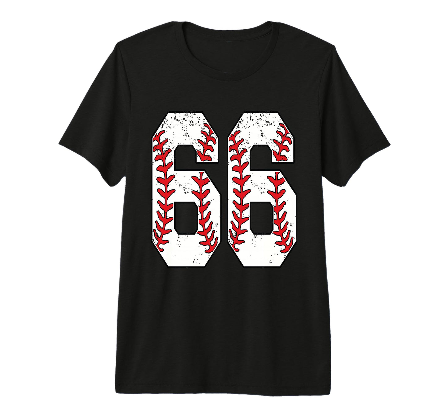 Number 66 Baseball 66 Jersey Number T-Shirt - Casual Everyday Wear Unisex - T-Shirt, Sweatshirt, Hoodie