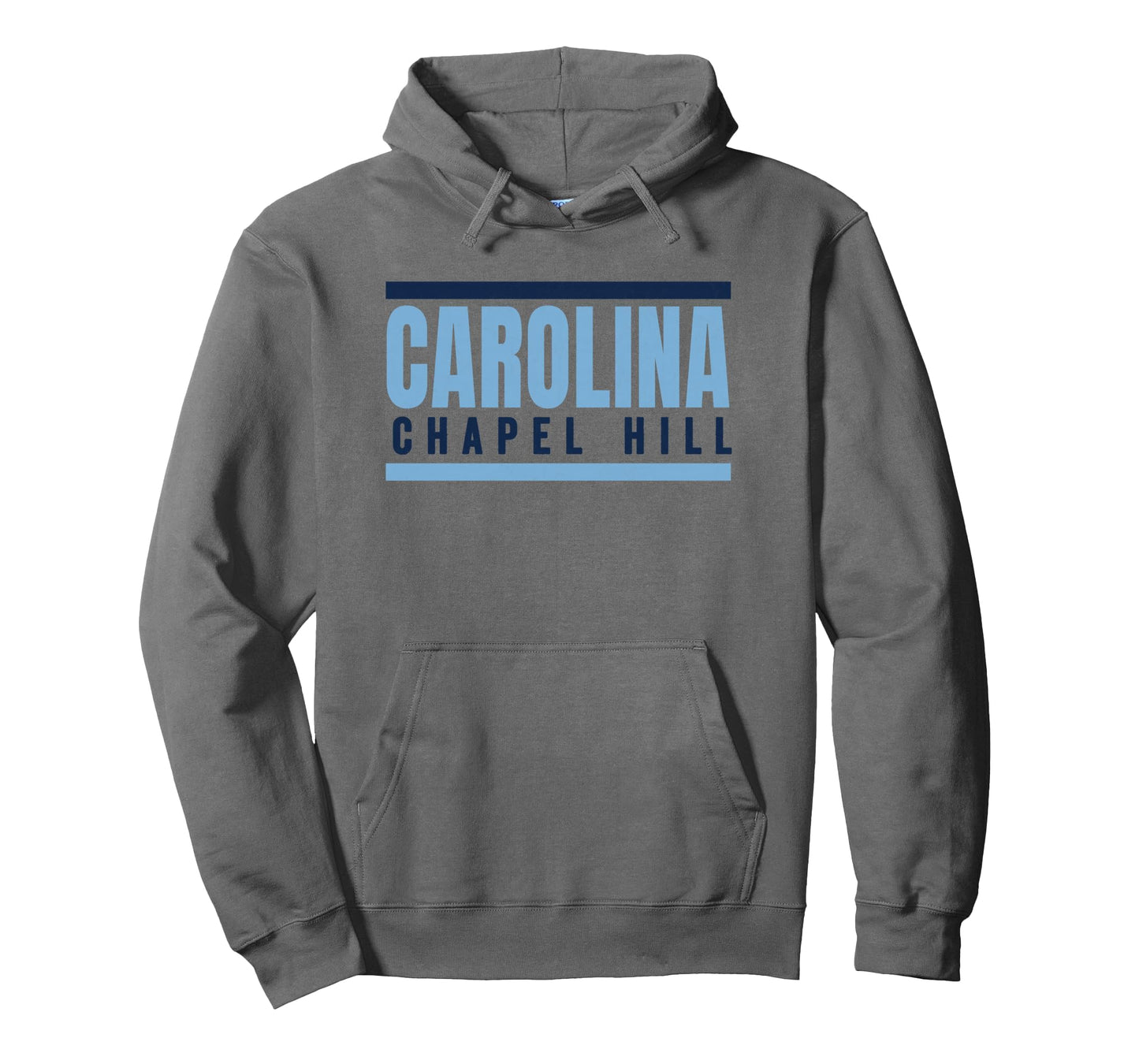 Striped Chapel Hill Blue Light Blue Hoodie - Minimalist Print for Adults - T-Shirt, Sweatshirt, Hoodie