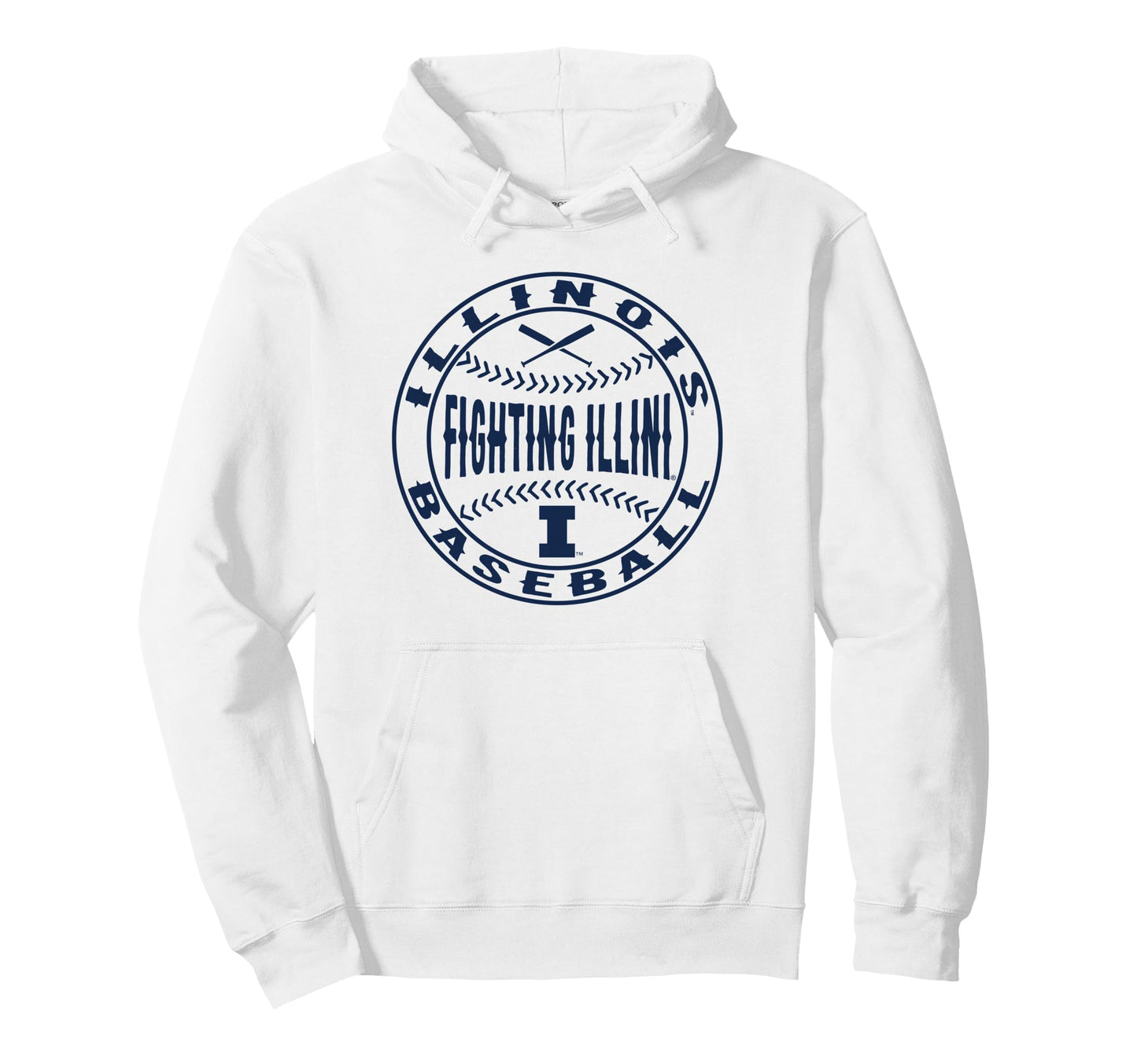Illinois Fighting Illini Baseball Hoodie - Unique Graphic for Adults - T-Shirt, Sweatshirt, Hoodie