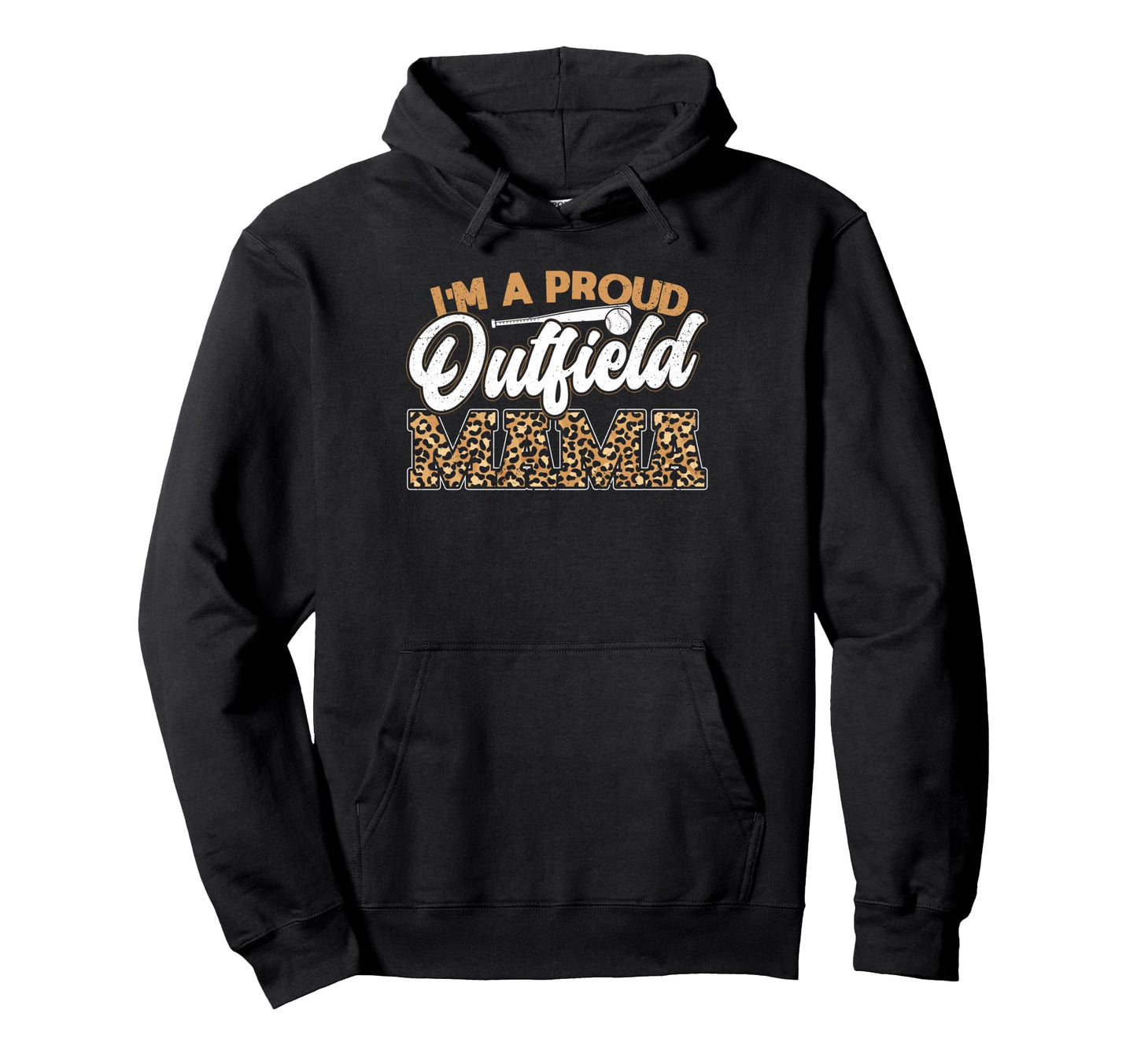 Baseball Mom Proud Outfield Mama Hoodie - Novelty Apparel Men Women - T-Shirt, Sweatshirt, Hoodie
