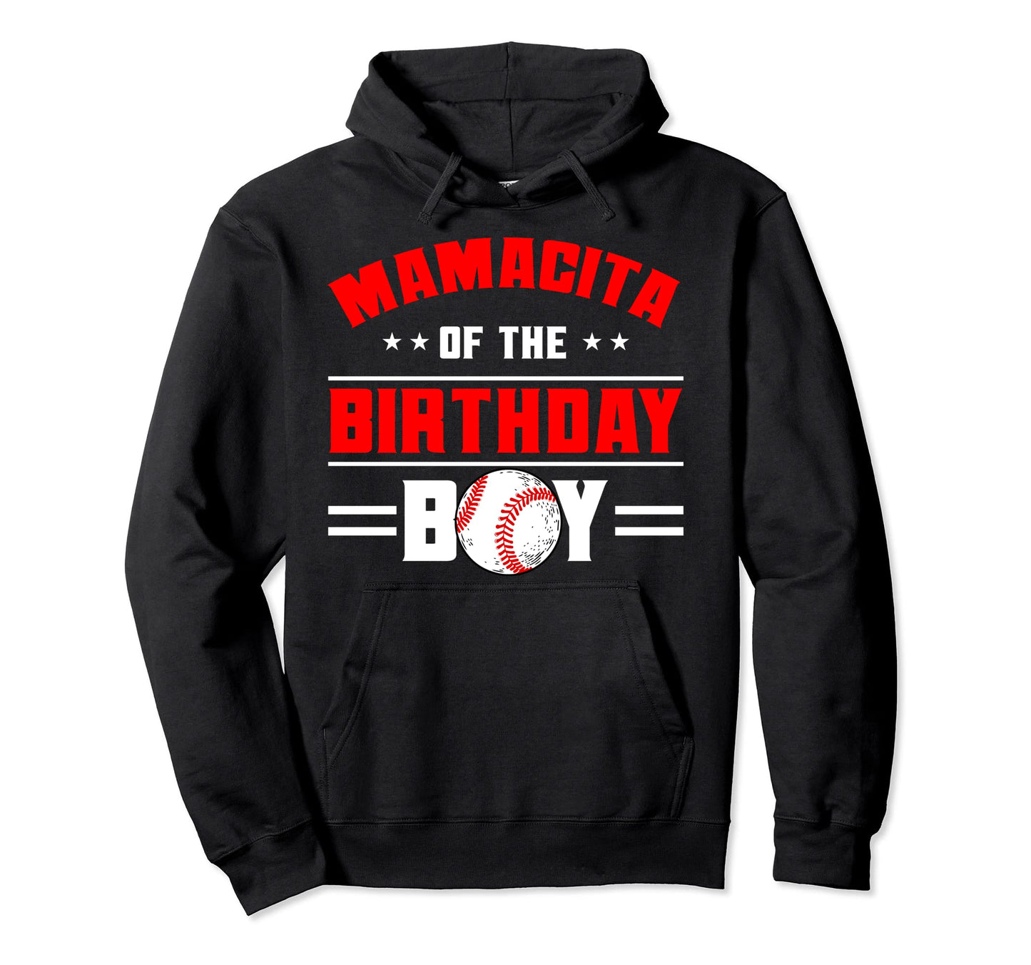 Mamacita Birthday Baseball Theme Hoodie - Novelty Apparel for Adults - T-Shirt, Sweatshirt, Hoodie