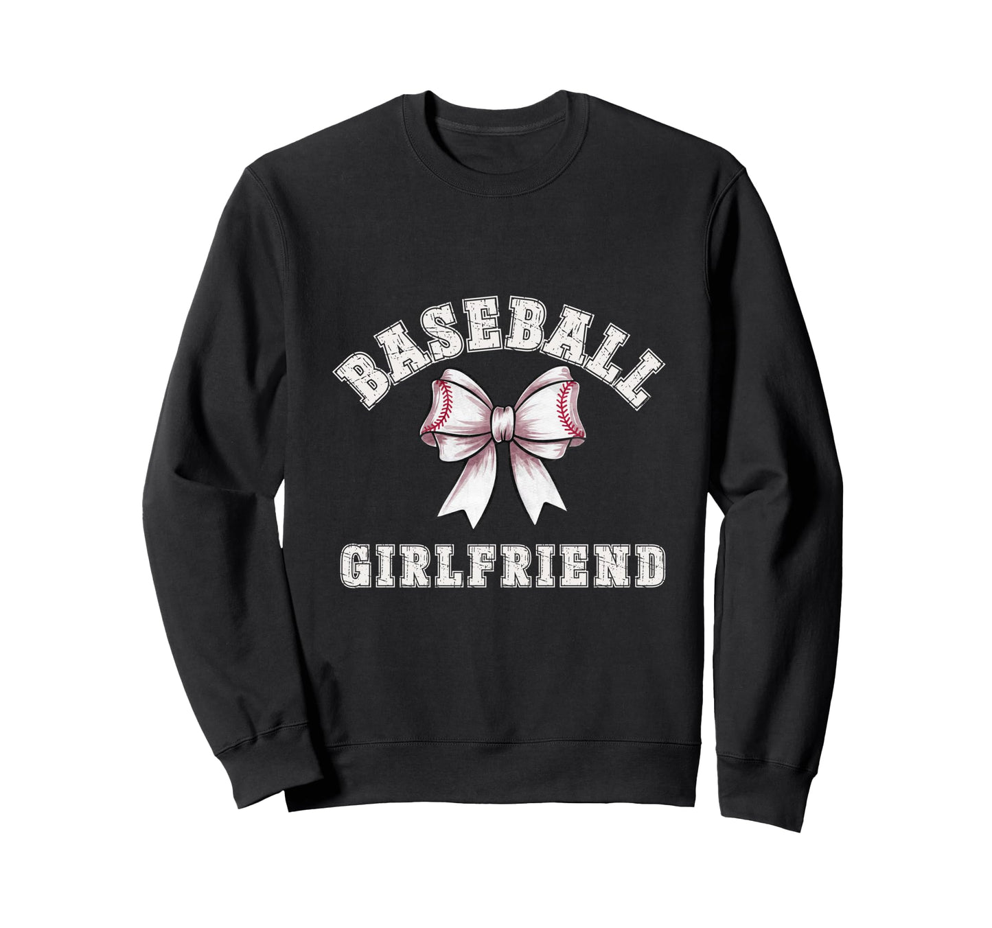 Coquette Baseball Girlfriend Bow Sweatshirt - Graphic Print for Adults - T-Shirt, Sweatshirt, Hoodie