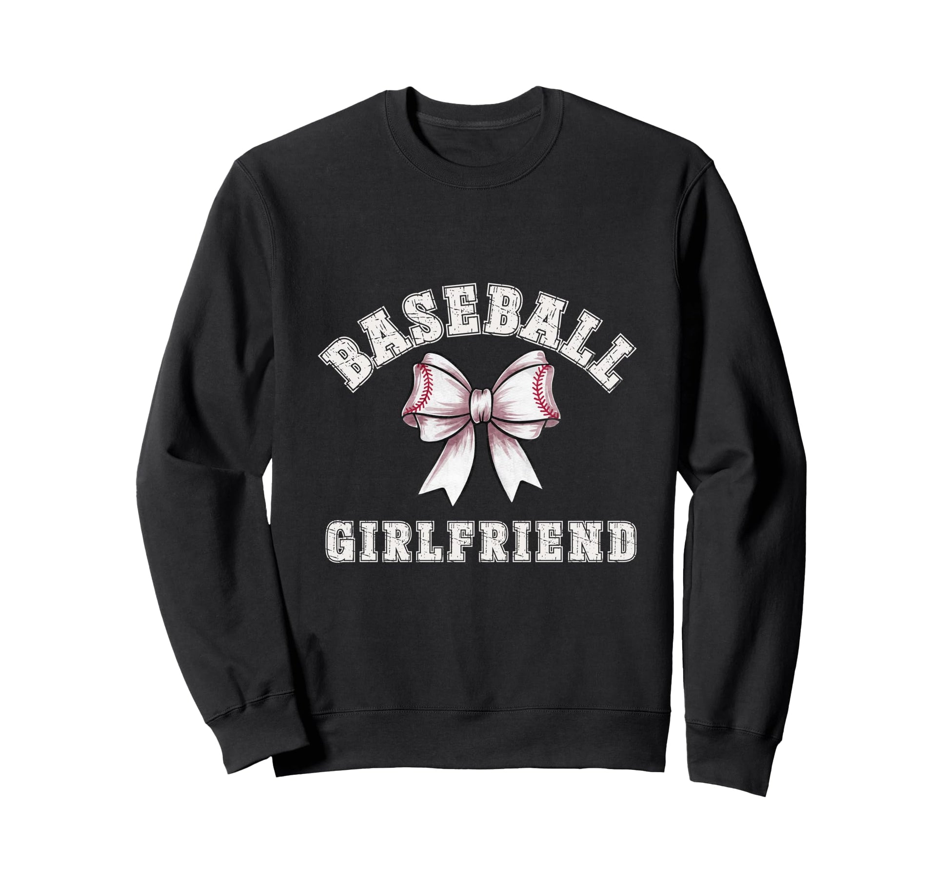 Coquette Baseball Girlfriend Bow Sweatshirt - Graphic Print for Adults - T-Shirt, Sweatshirt, Hoodie