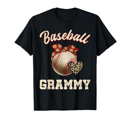 Baseball Grammy Bandana Leopard Heart T-Shirt - Graphic Print Men Women - T-Shirt, Sweatshirt, Hoodie