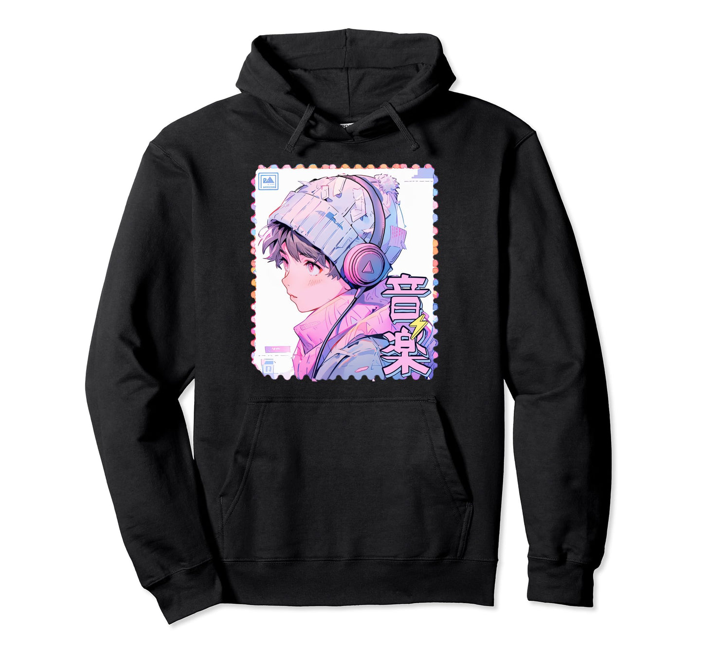 Anime Wearing Headphones Y2K Husbando Hoodie - Graphic Print for Adults - T-Shirt, Sweatshirt, Hoodie