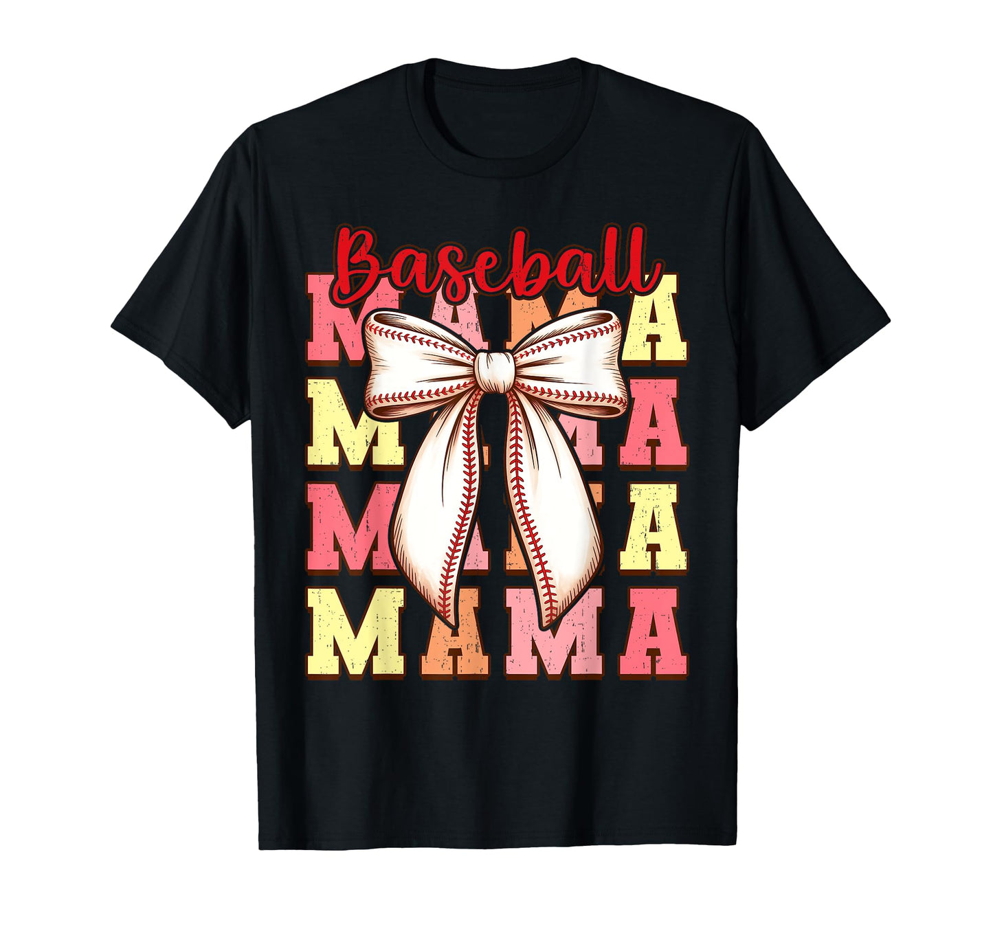Coquette Bow Game Day Baseball Mama T-Shirt - Casual Everyday Wear Unisex - T-Shirt, Sweatshirt, Hoodie