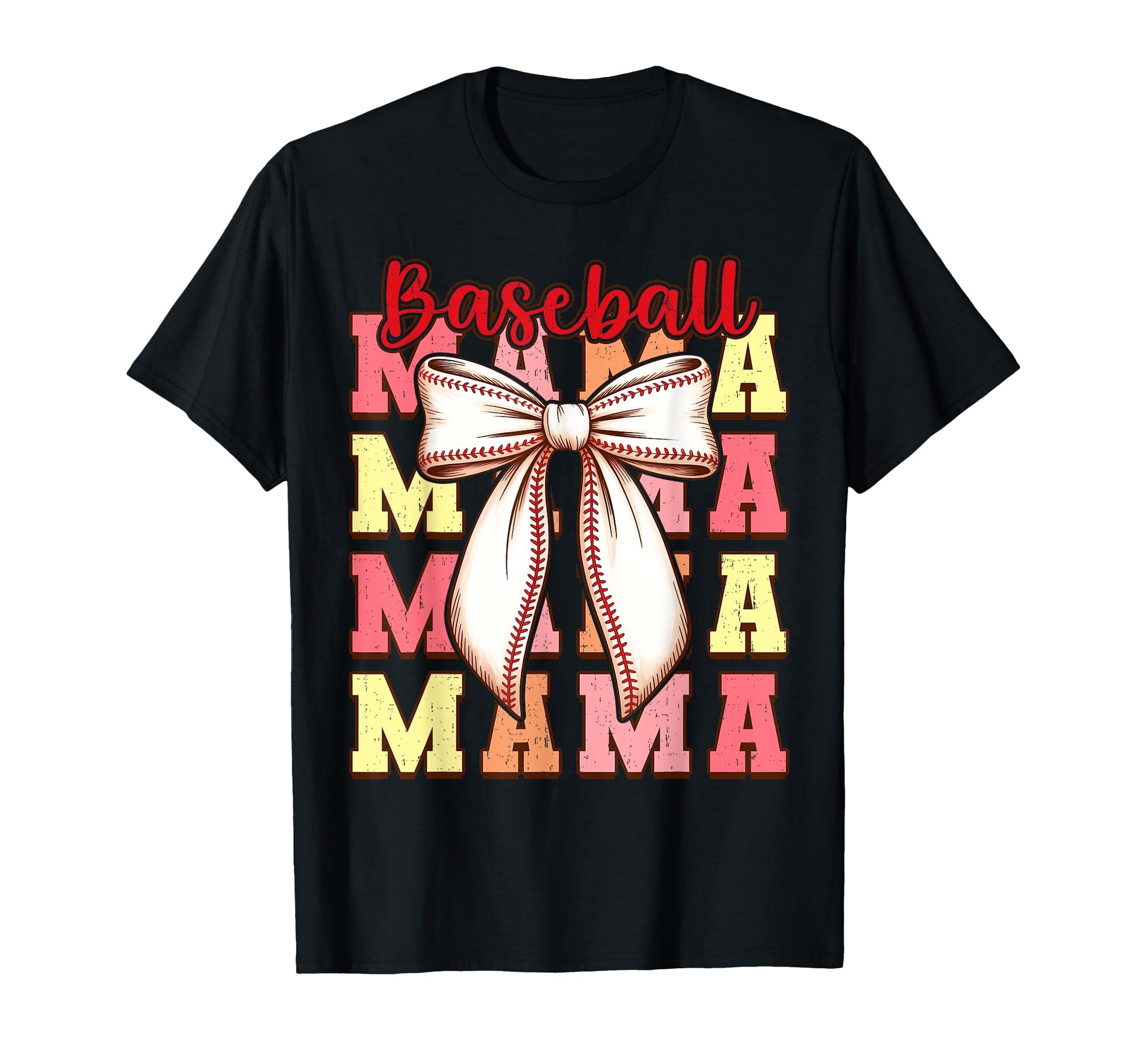 Coquette Bow Game Day Baseball Mama T-Shirt - Casual Everyday Wear Unisex - T-Shirt, Sweatshirt, Hoodie