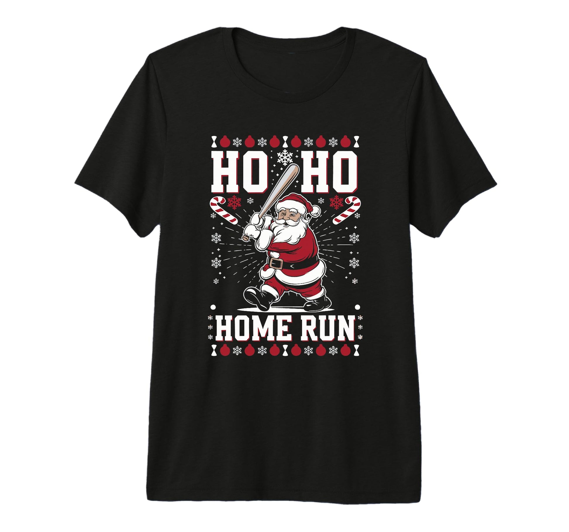 Ho Ho Home Run Tri Blend T-Shirt - Aesthetic Graphic for Adults - T-Shirt, Sweatshirt, Hoodie