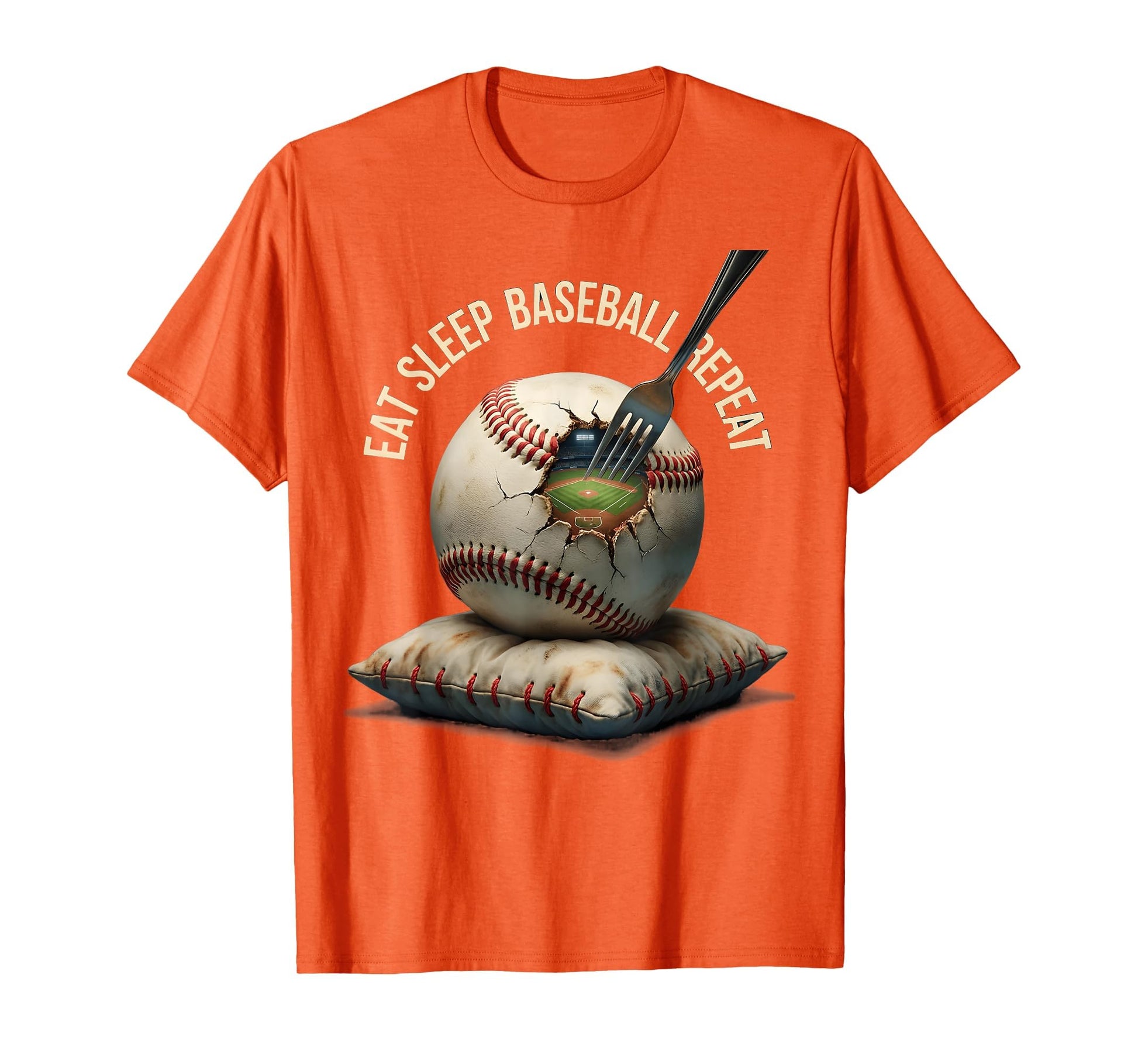 Eat Sleep Baseball Repeat Fan T-Shirt - Casual Everyday Wear Men Women - T-Shirt, Sweatshirt, Hoodie