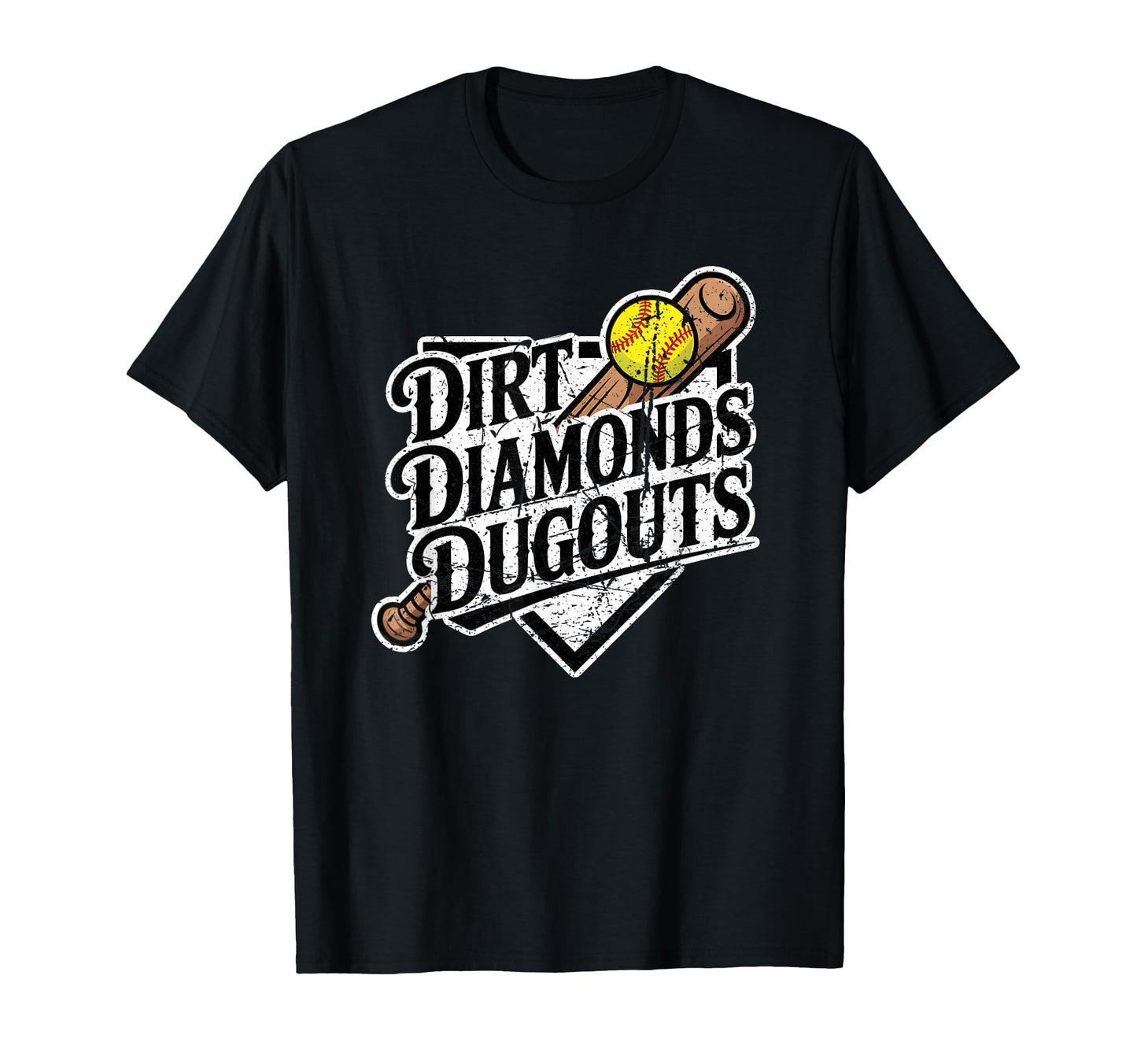 Dirt Diamonds Dugouts Womens Softball T-Shirt - Unique Graphic Unisex - T-Shirt, Sweatshirt, Hoodie