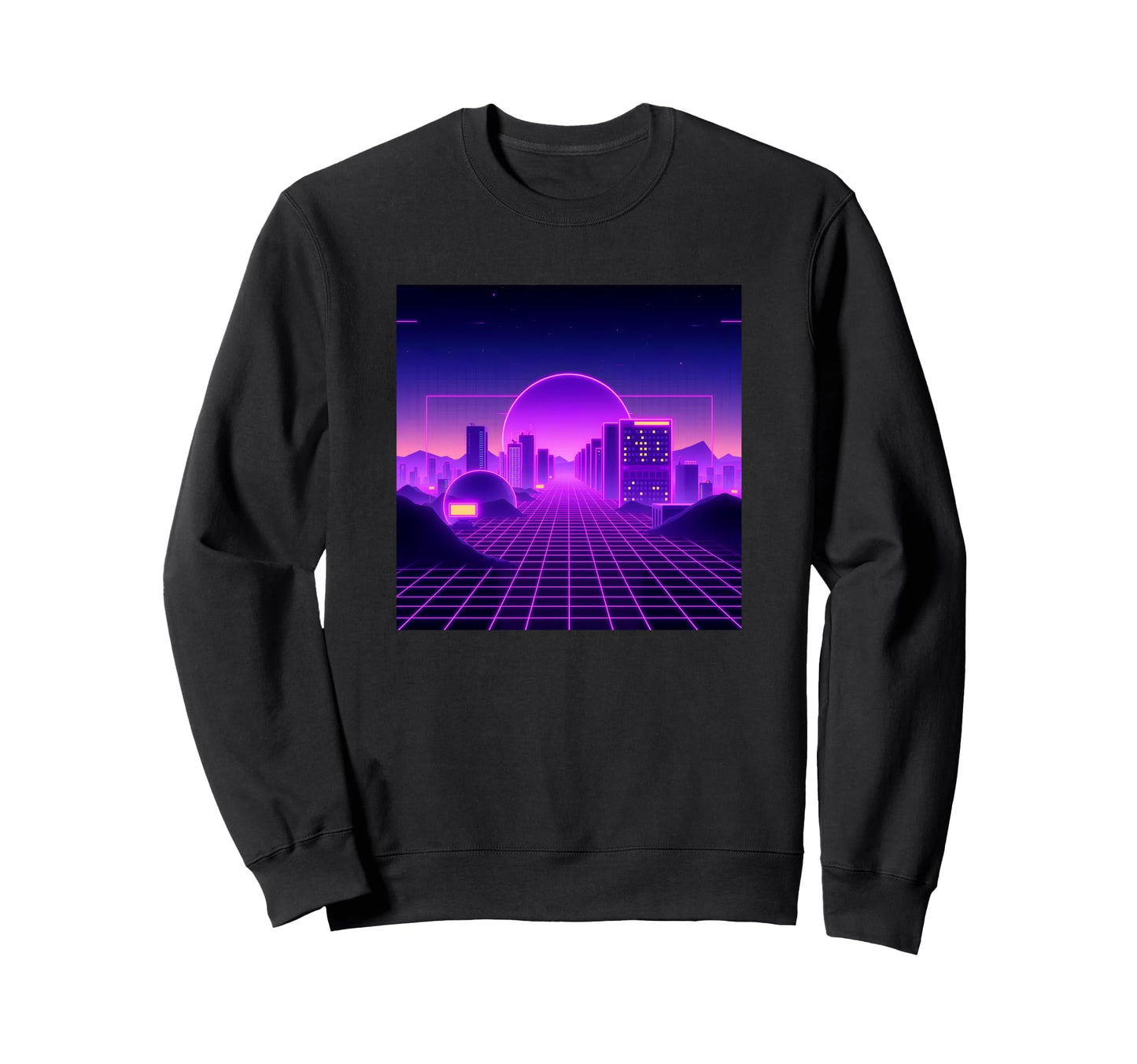 Aesthetic Synthwave Vaporwave 80S Sweatshirt - Custom Art Print Men Women - T-Shirt, Sweatshirt, Hoodie