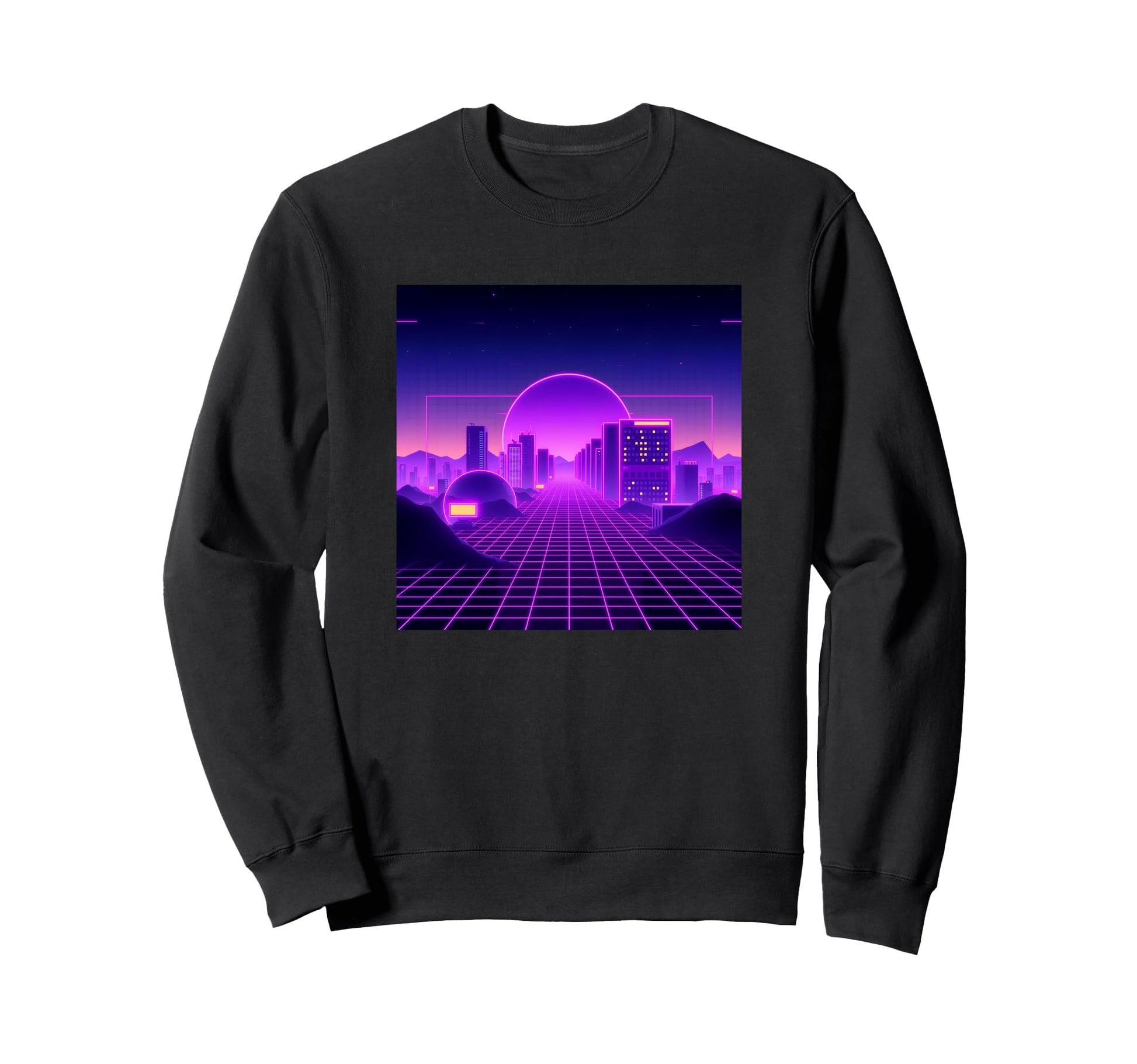 Aesthetic Synthwave Vaporwave 80S Sweatshirt - Custom Art Print Men Women - T-Shirt, Sweatshirt, Hoodie