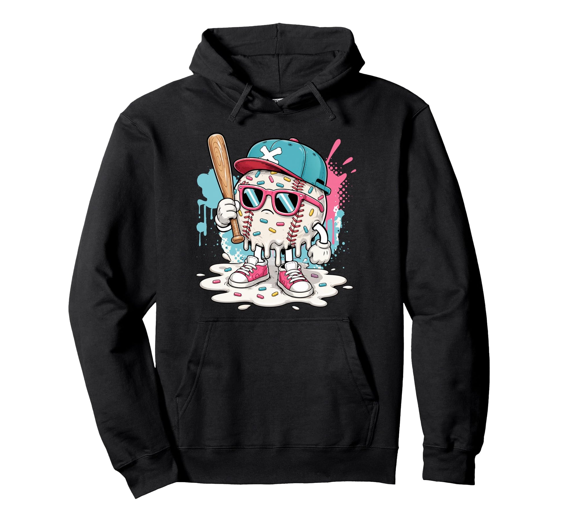 Baseball Sprinkles Lover Ice Cream Hoodie - Streetwear Style Unisex - T-Shirt, Sweatshirt, Hoodie