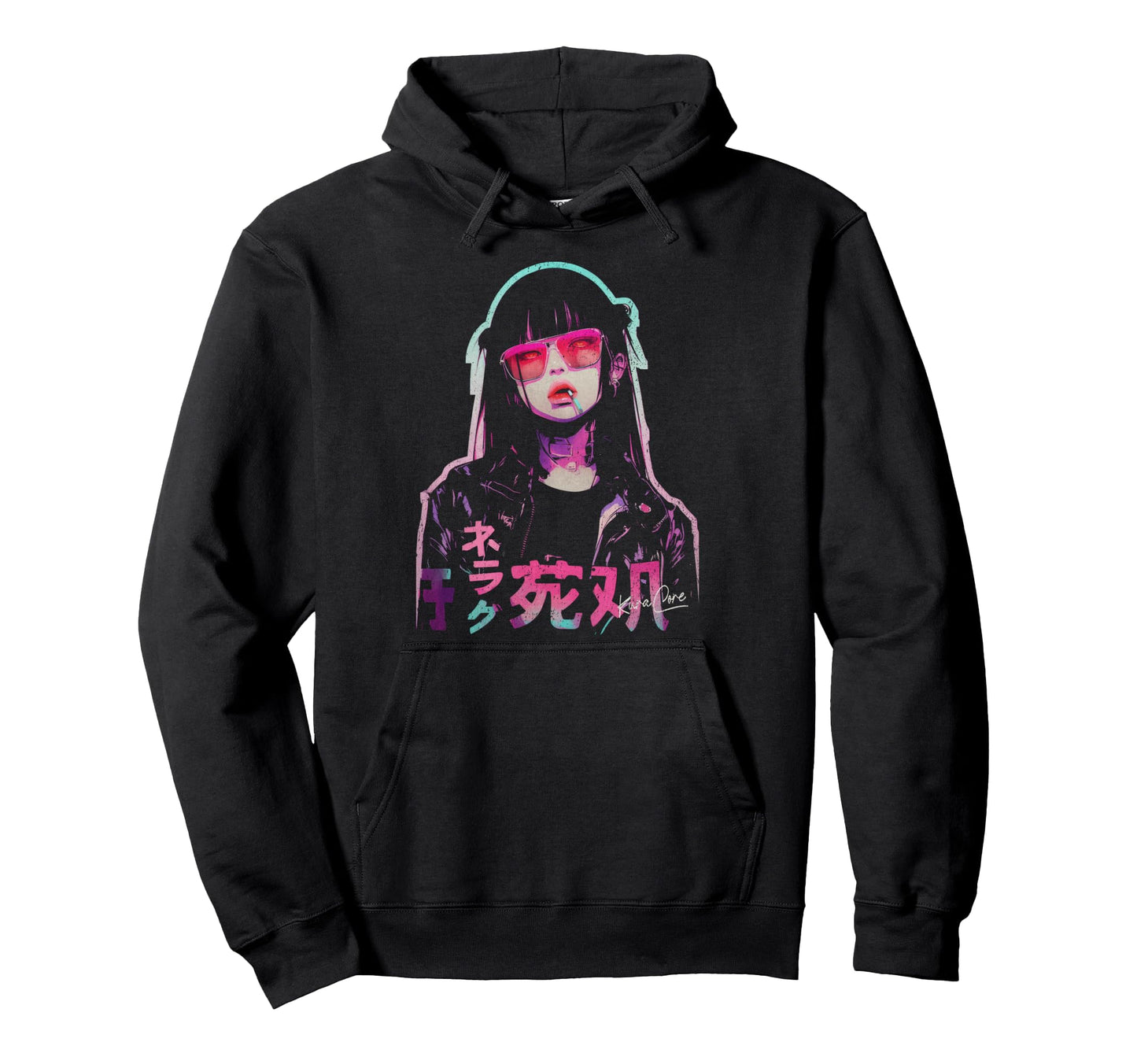 Japanese Streetwear Cyberpunk Y2K Hoodie - Aesthetic Graphic for Adults - T-Shirt, Sweatshirt, Hoodie