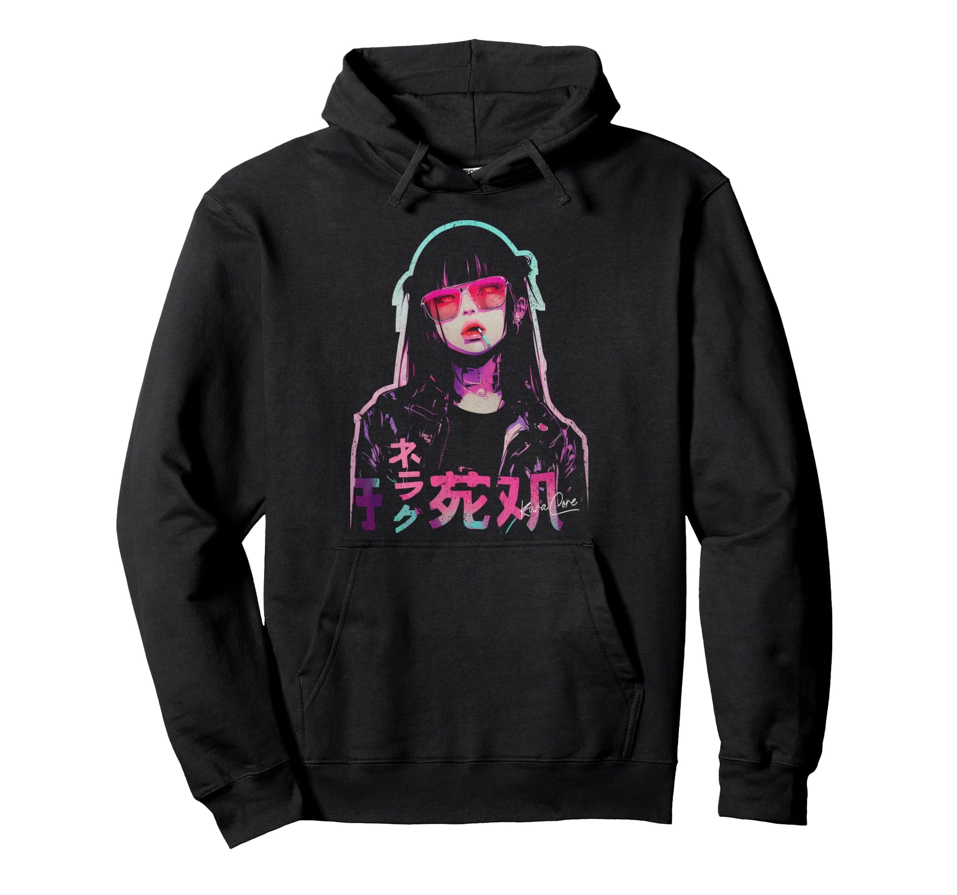 Japanese Streetwear Cyberpunk Y2K Hoodie - Aesthetic Graphic for Adults - T-Shirt, Sweatshirt, Hoodie