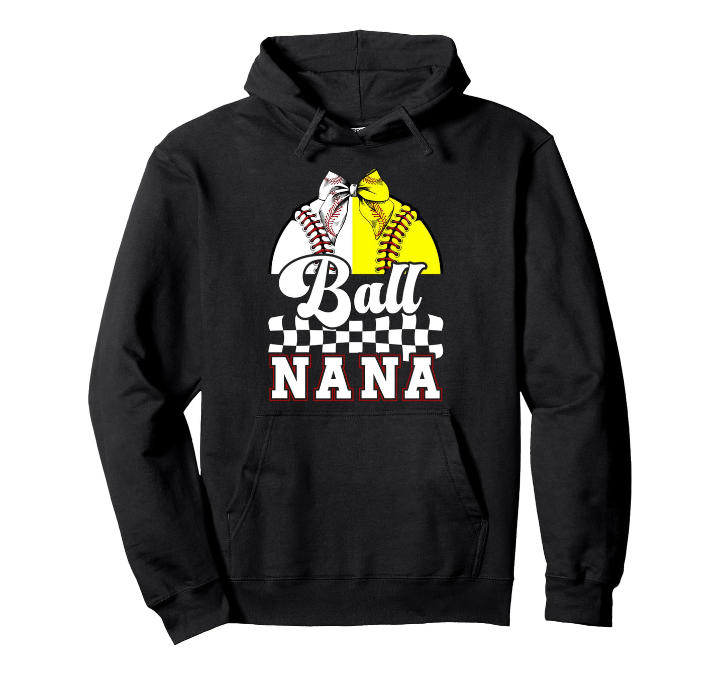 Ball Nana Grandma Coquette Baseball Hoodie - Minimalist Print Men Women - T-Shirt, Sweatshirt, Hoodie