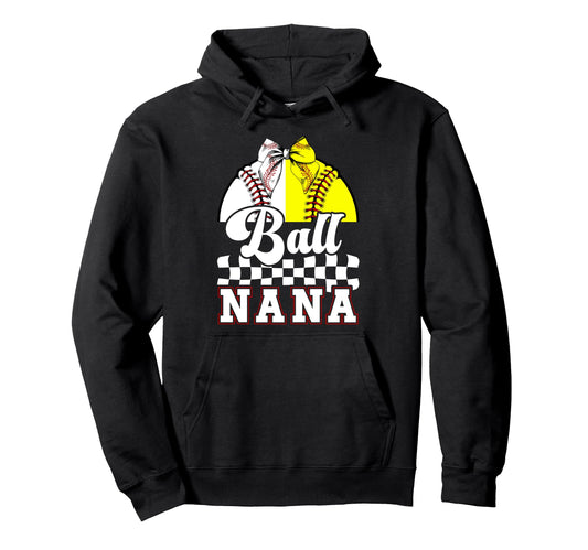 Ball Nana Grandma Coquette Baseball Hoodie - Minimalist Print Men Women - T-Shirt, Sweatshirt, Hoodie