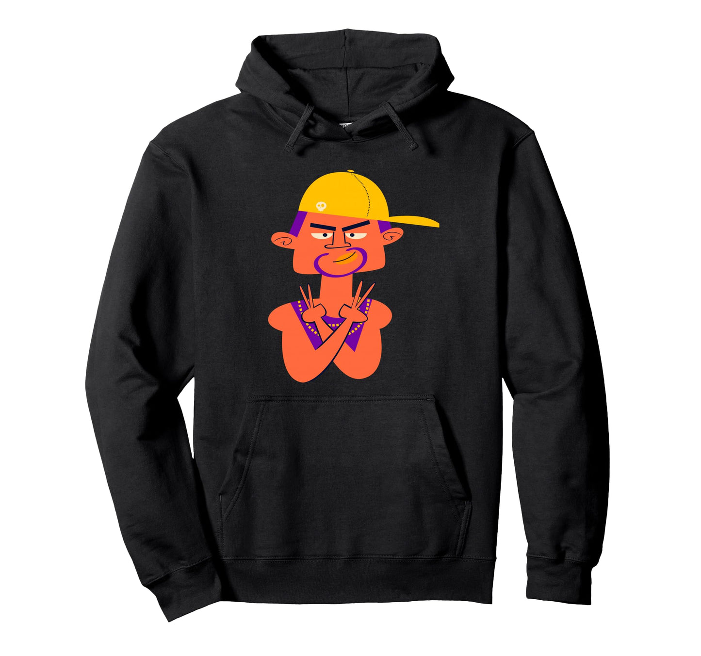 Dude Skull Cap Guys Male Due Funny Hoodie - Custom Art Print Unisex - T-Shirt, Sweatshirt, Hoodie