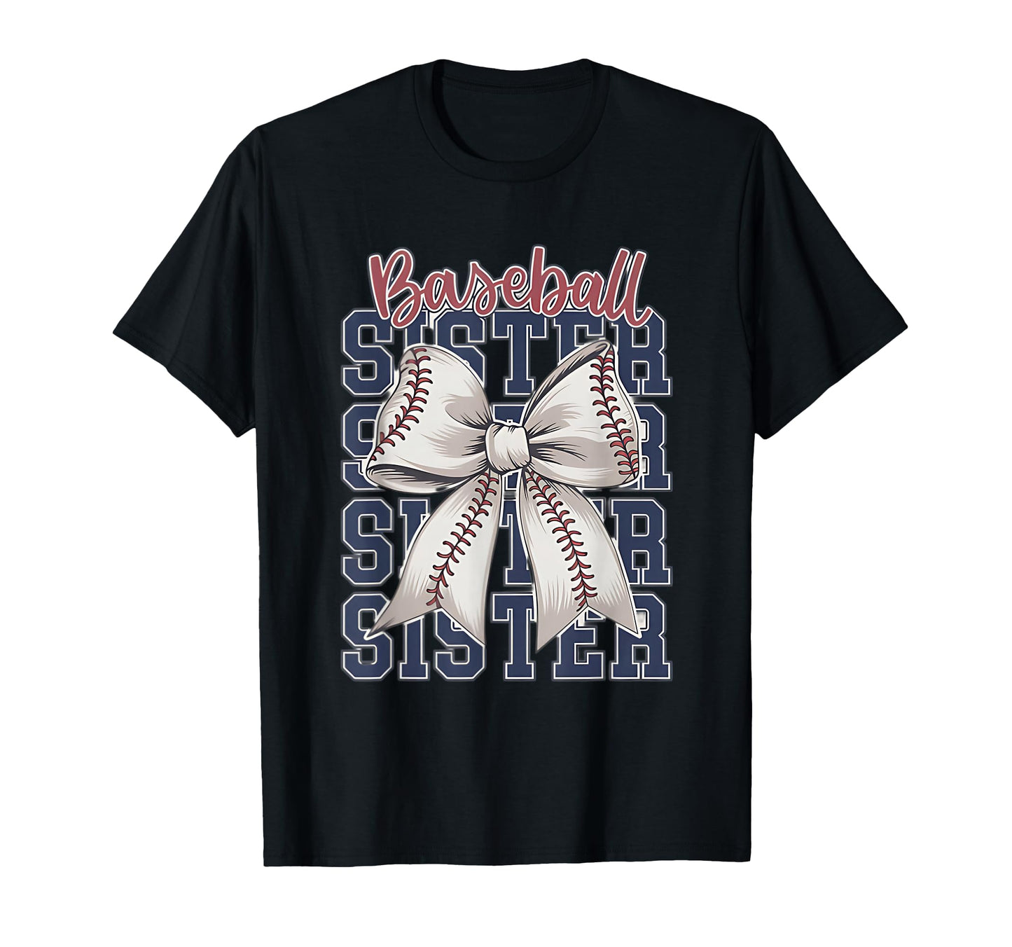 Baseball Sister Coquette Bow T-Shirt - Aesthetic Graphic Unisex - T-Shirt, Sweatshirt, Hoodie