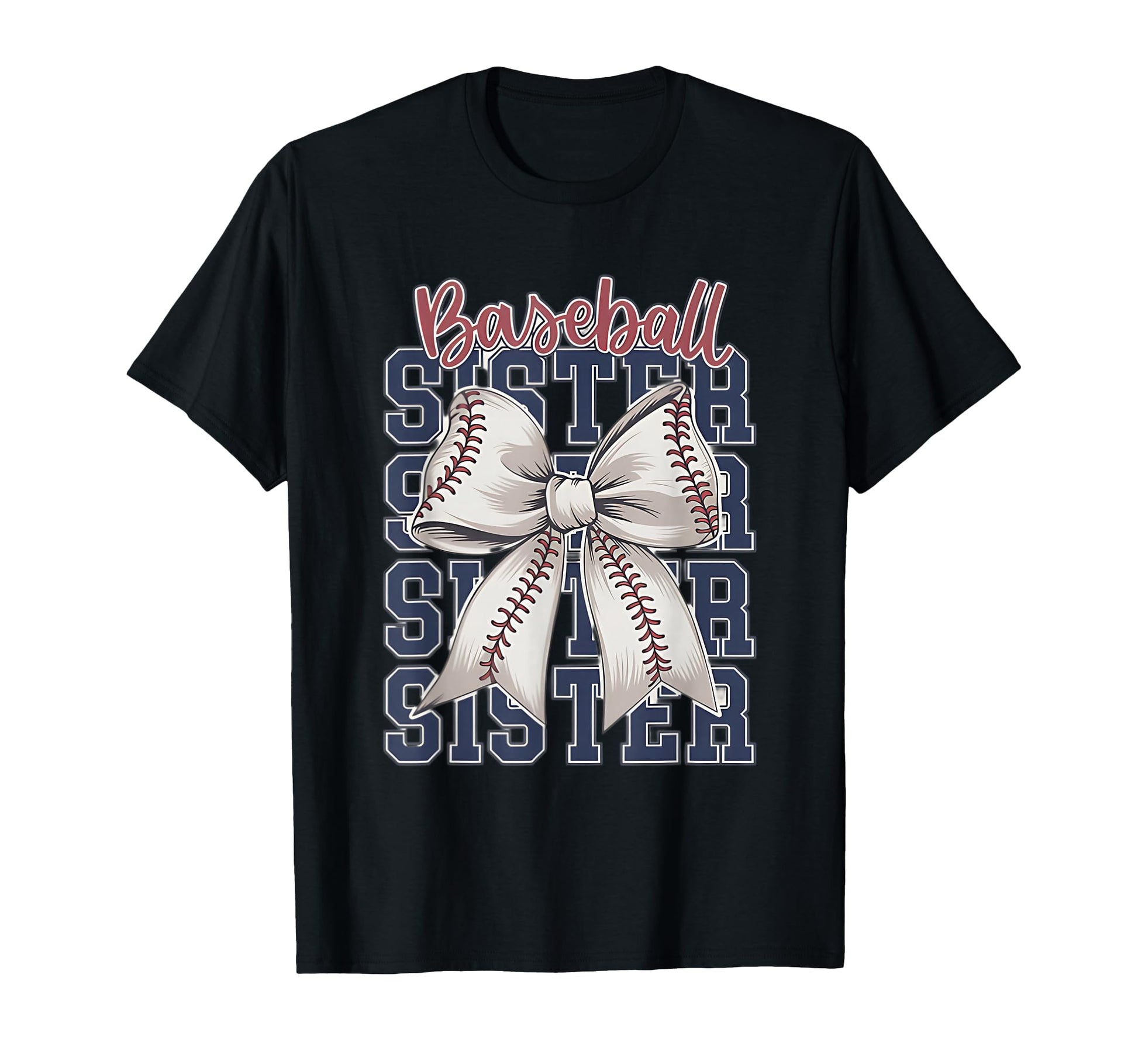 Baseball Sister Coquette Bow T-Shirt - Aesthetic Graphic Unisex - T-Shirt, Sweatshirt, Hoodie