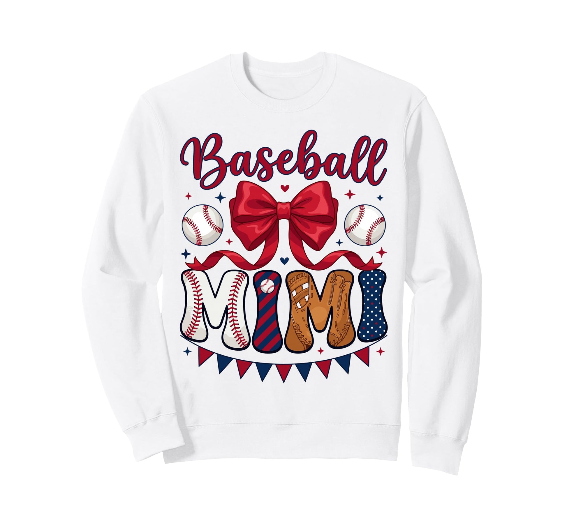 Baseball Mimi Grandma Grandmom Sweatshirt - Graphic Print Men Women - T-Shirt, Sweatshirt, Hoodie