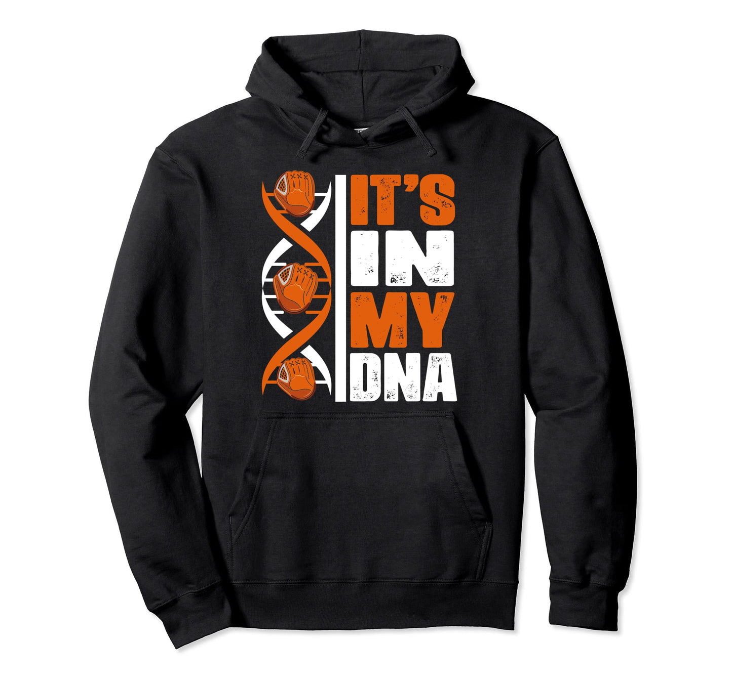 Baseball Catcher Gloves Homerun Dna Hoodie - Trendy Graphic Men Women - T-Shirt, Sweatshirt, Hoodie