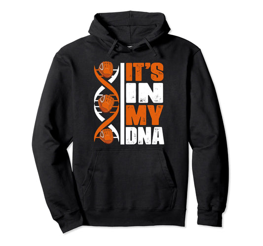 Baseball Catcher Gloves Homerun Dna Hoodie - Trendy Graphic Men Women - T-Shirt, Sweatshirt, Hoodie