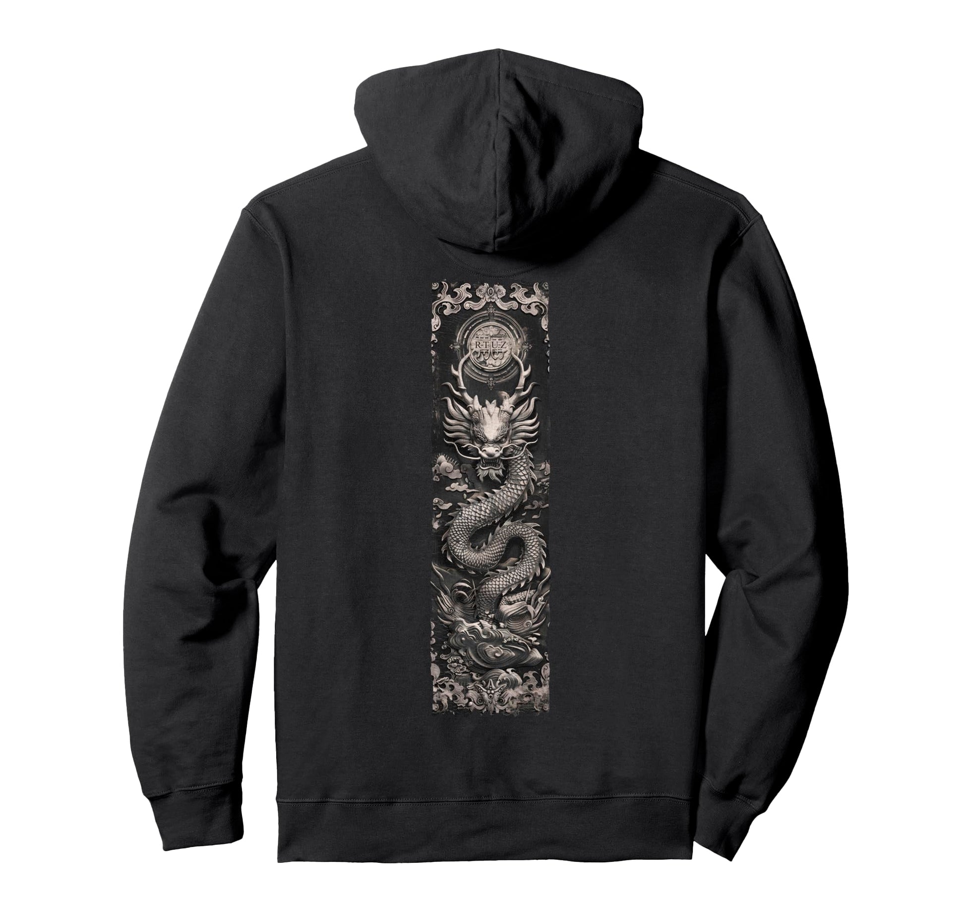 Aesthetic Back Dragon Y2K Streetwear Hoodie - Unique Graphic Unisex - T-Shirt, Sweatshirt, Hoodie