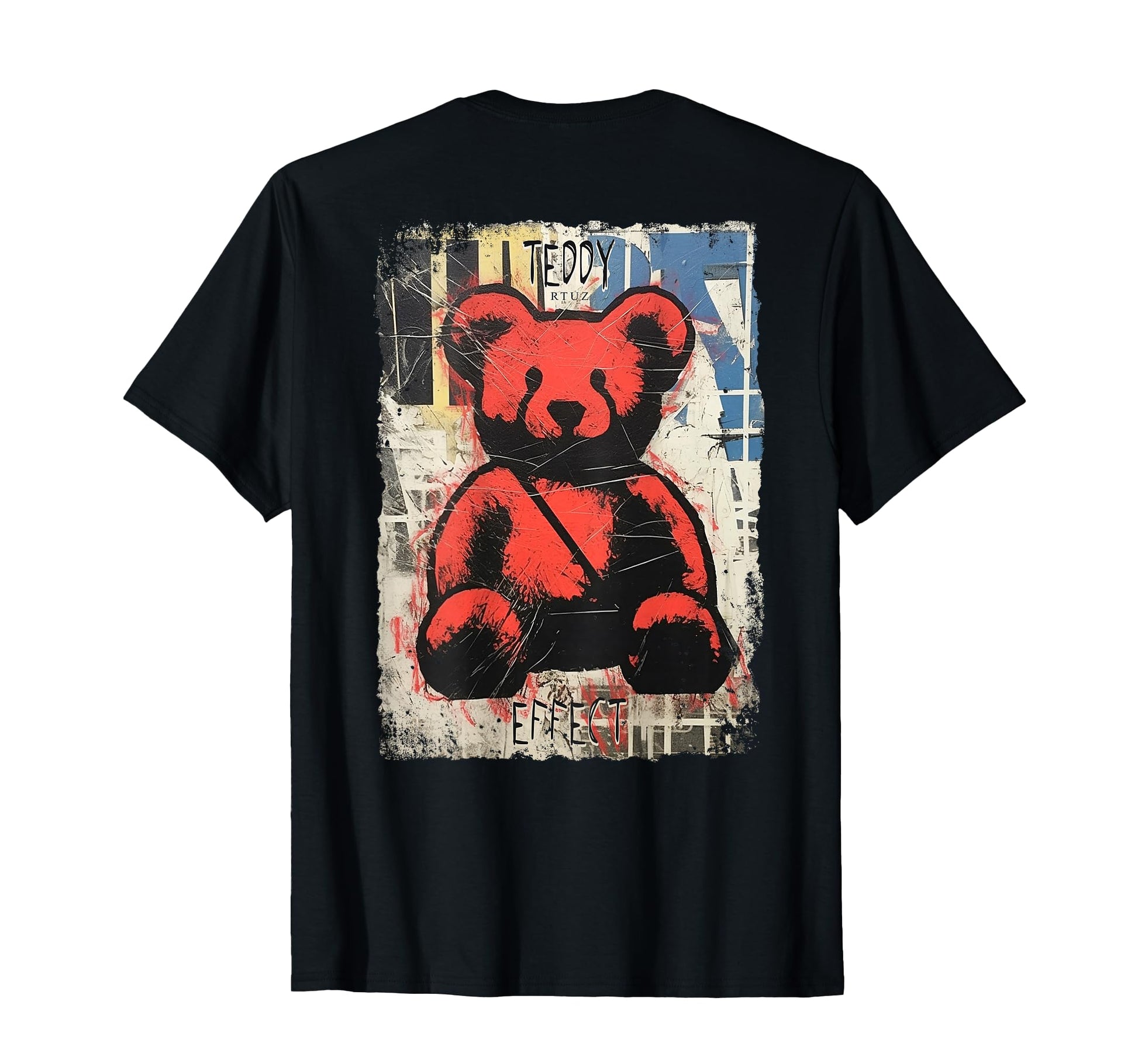Back Aesthetic Streetwear Teddy Bear T-Shirt - Minimalist Print Men Women - T-Shirt, Sweatshirt, Hoodie