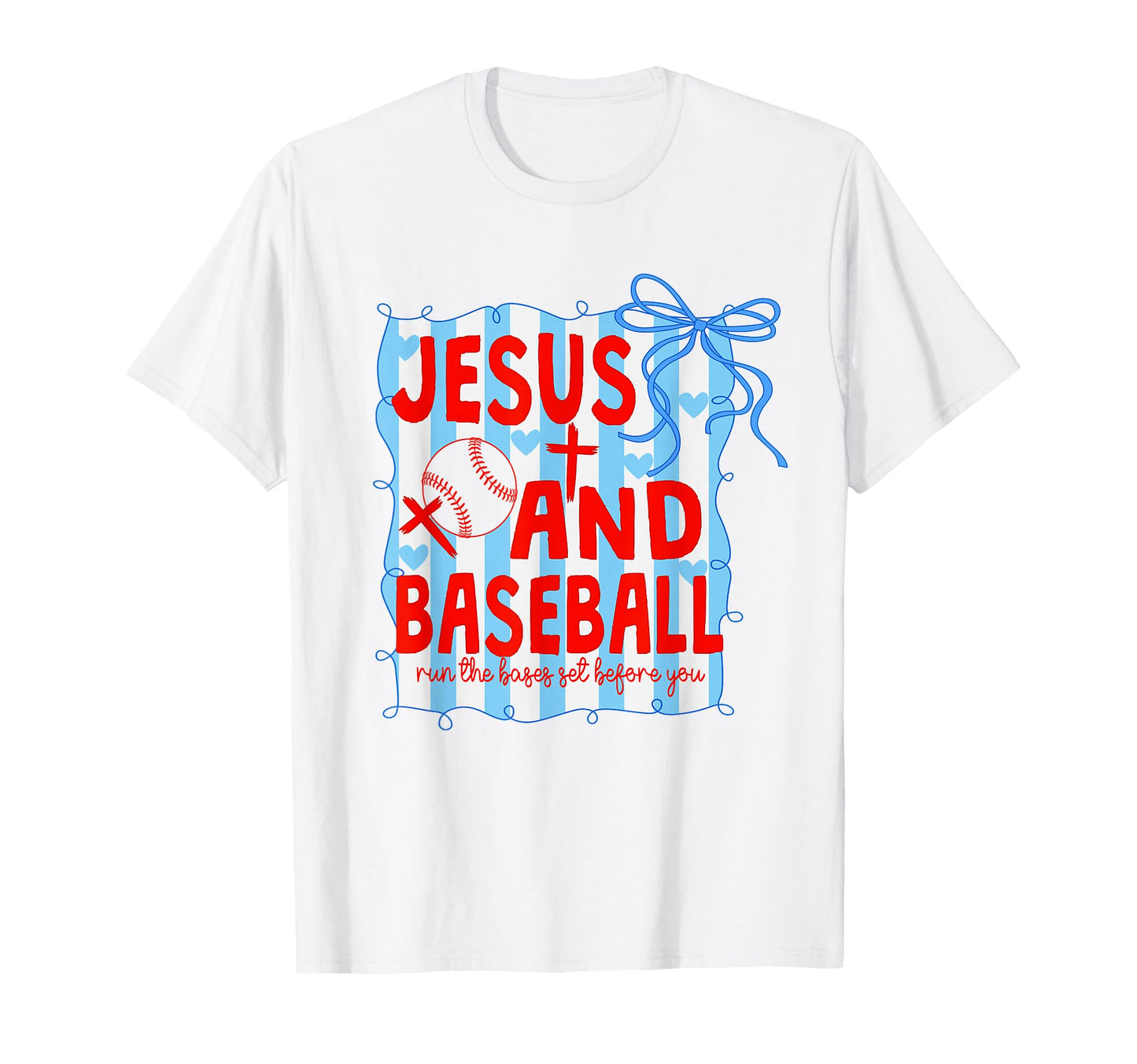 Jesus And Baseball Coquette Christian T-Shirt - Streetwear Style Unisex - T-Shirt, Sweatshirt, Hoodie