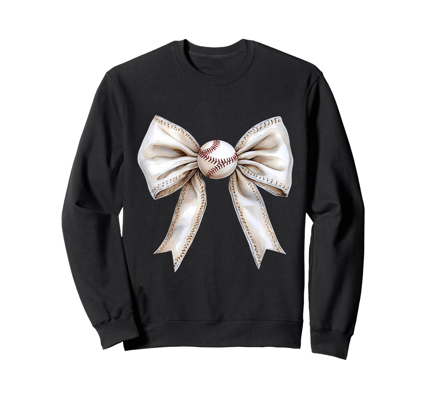 Baseball Coquette Bow Baseball Player Sweatshirt - Graphic Print for Adults - T-Shirt, Sweatshirt, Hoodie