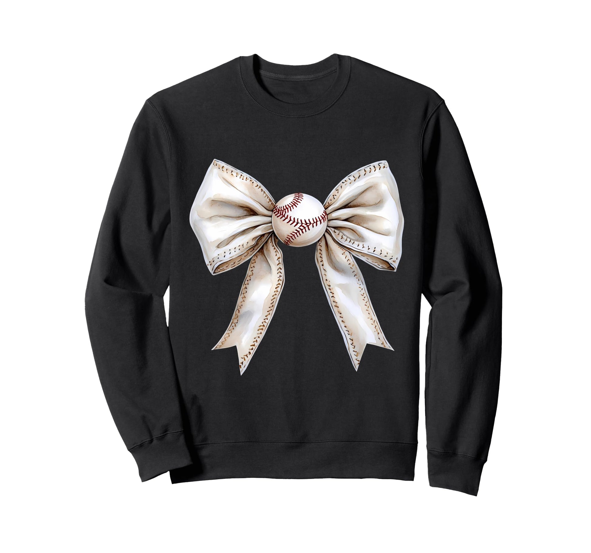 Baseball Coquette Bow Baseball Player Sweatshirt - Graphic Print for Adults - T-Shirt, Sweatshirt, Hoodie
