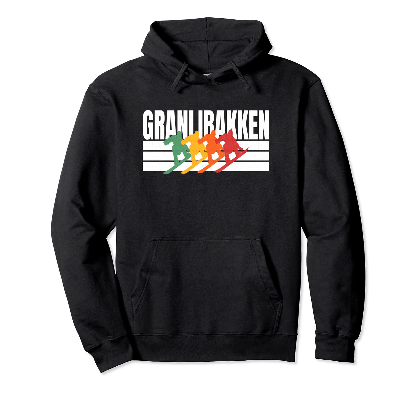 Snowboard Granlibakken Stripes Hoodie - Trendy Graphic Men Women - T-Shirt, Sweatshirt, Hoodie