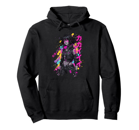 Anime Manga Cyberpunk Japanese Hoodie - Casual Everyday Wear Men Women - T-Shirt, Sweatshirt, Hoodie